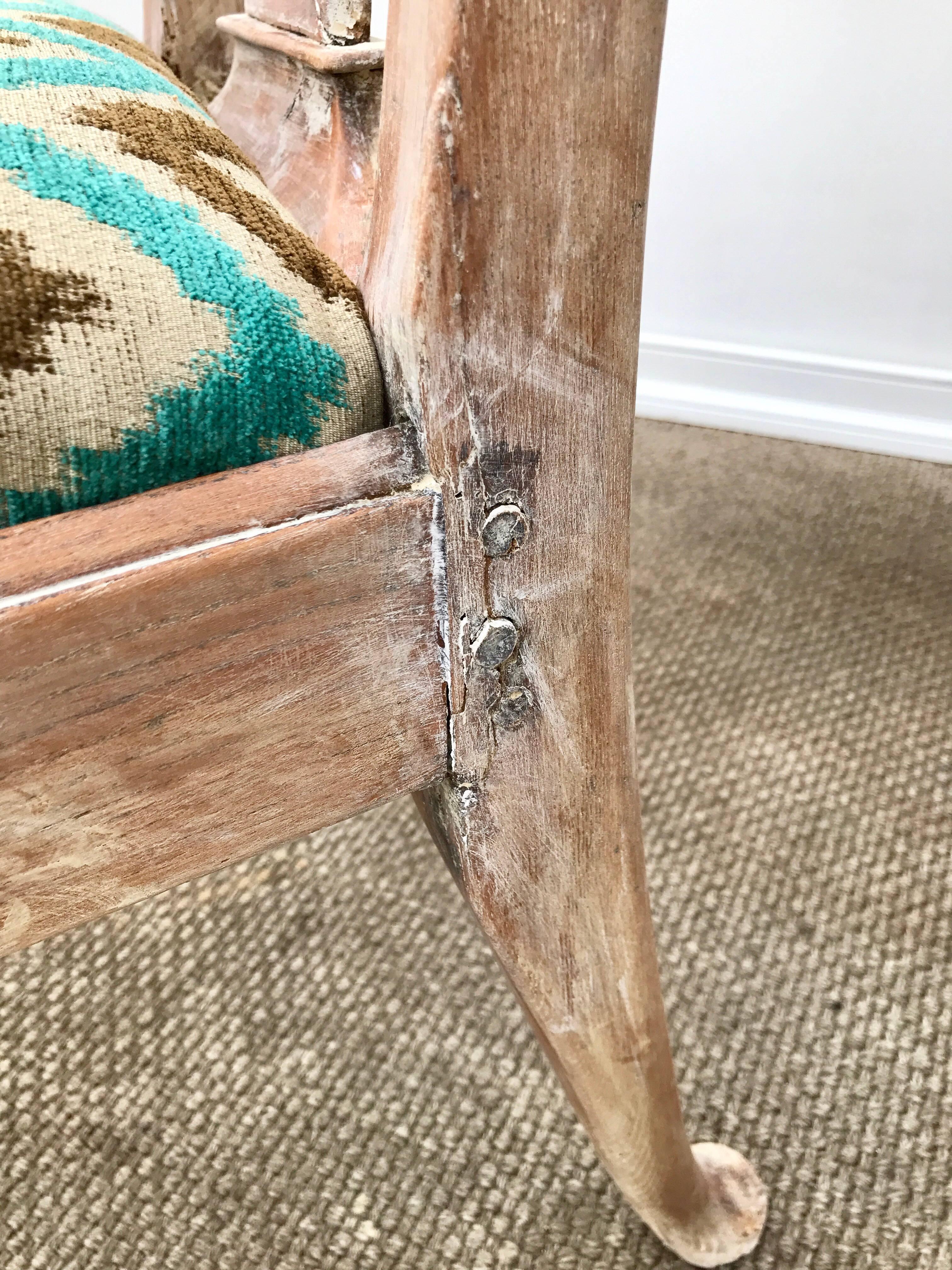 18th Century Queen Anne Side Chair Having a Bleached and Pickled Finish 1