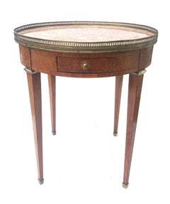 Marble Top French Bouillotte Table