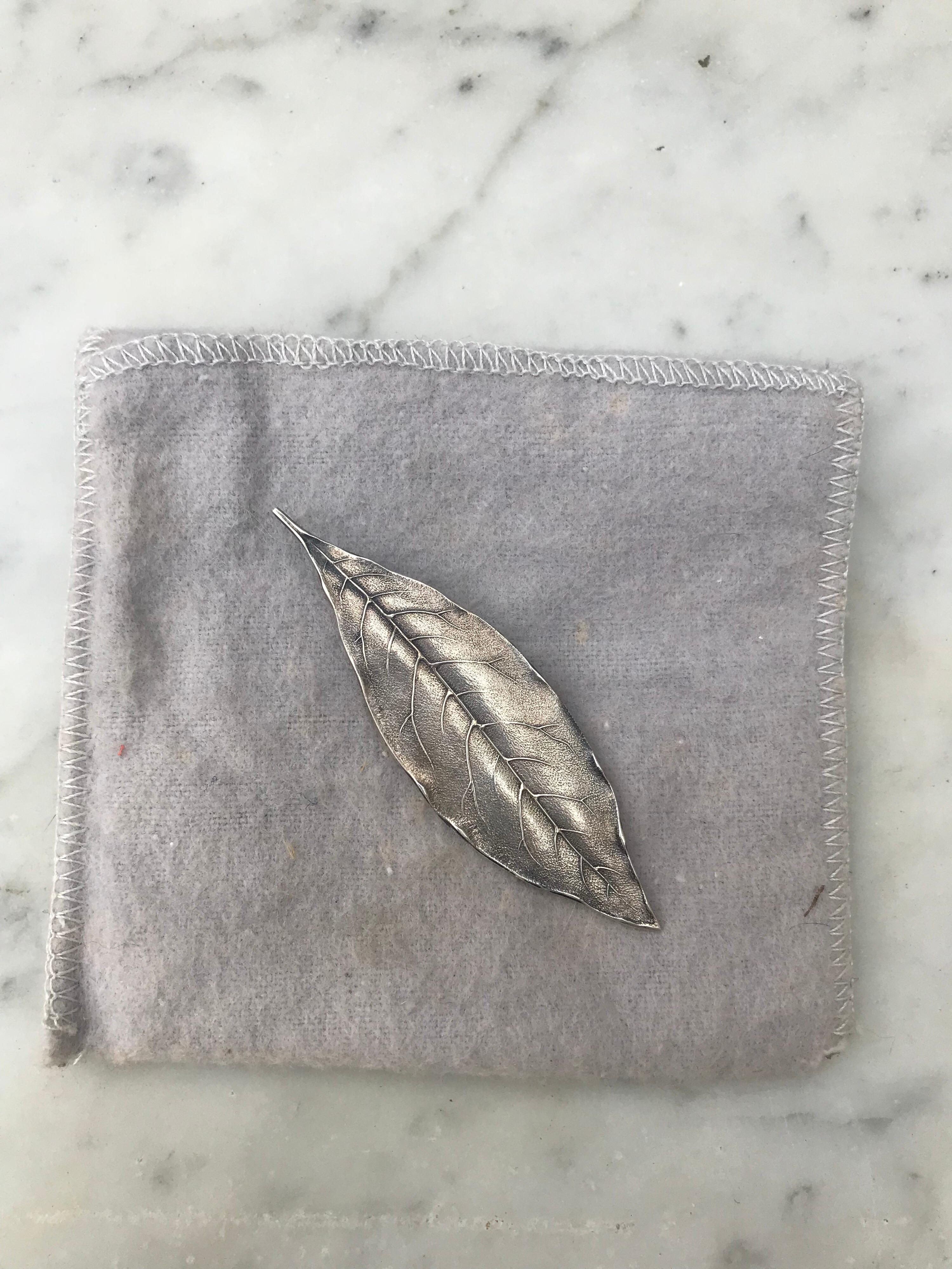 American Sterling Silver Leaf Form Bookmark/Page Keep