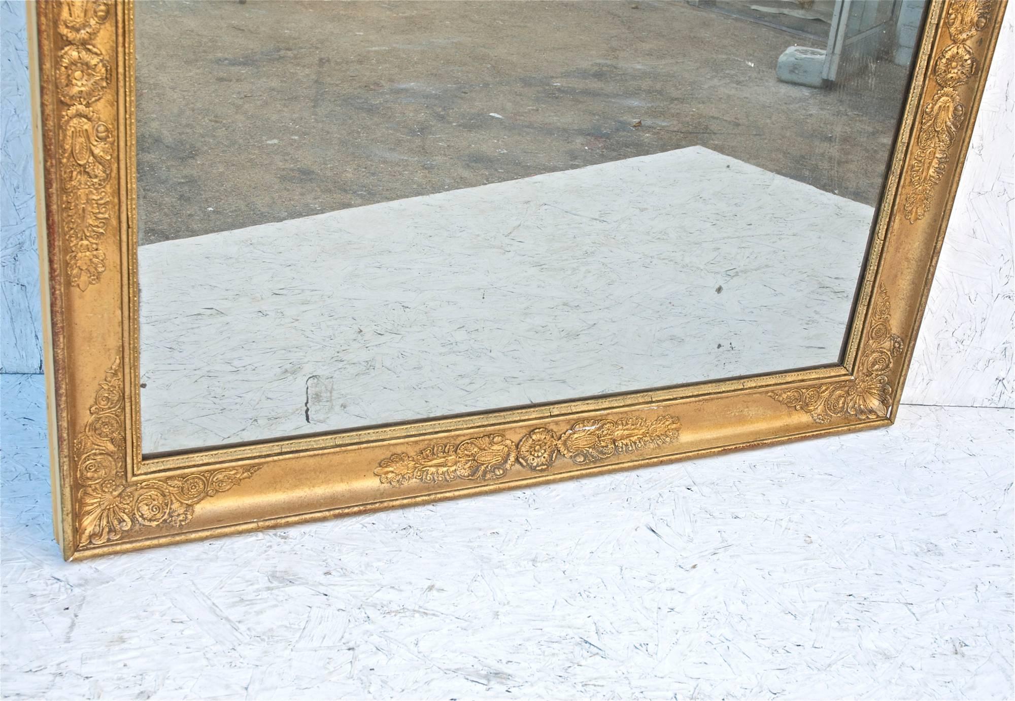 19th Century French Mirror of Grand Scale In Fair Condition In Charlottesville, VA