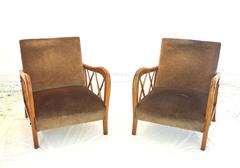 Paolo Buffa Style Lounge Chairs