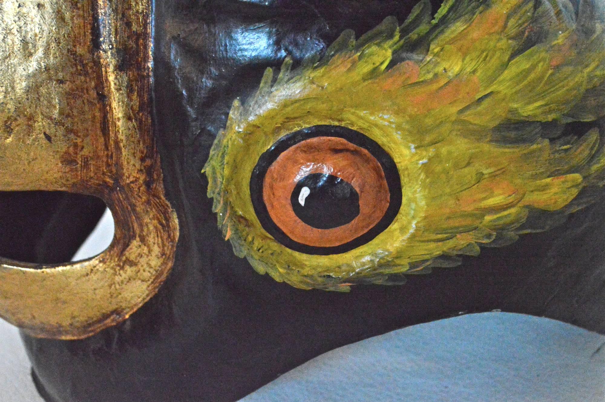 Black Hooded Conure Carnival Mask In Good Condition In Charlottesville, VA