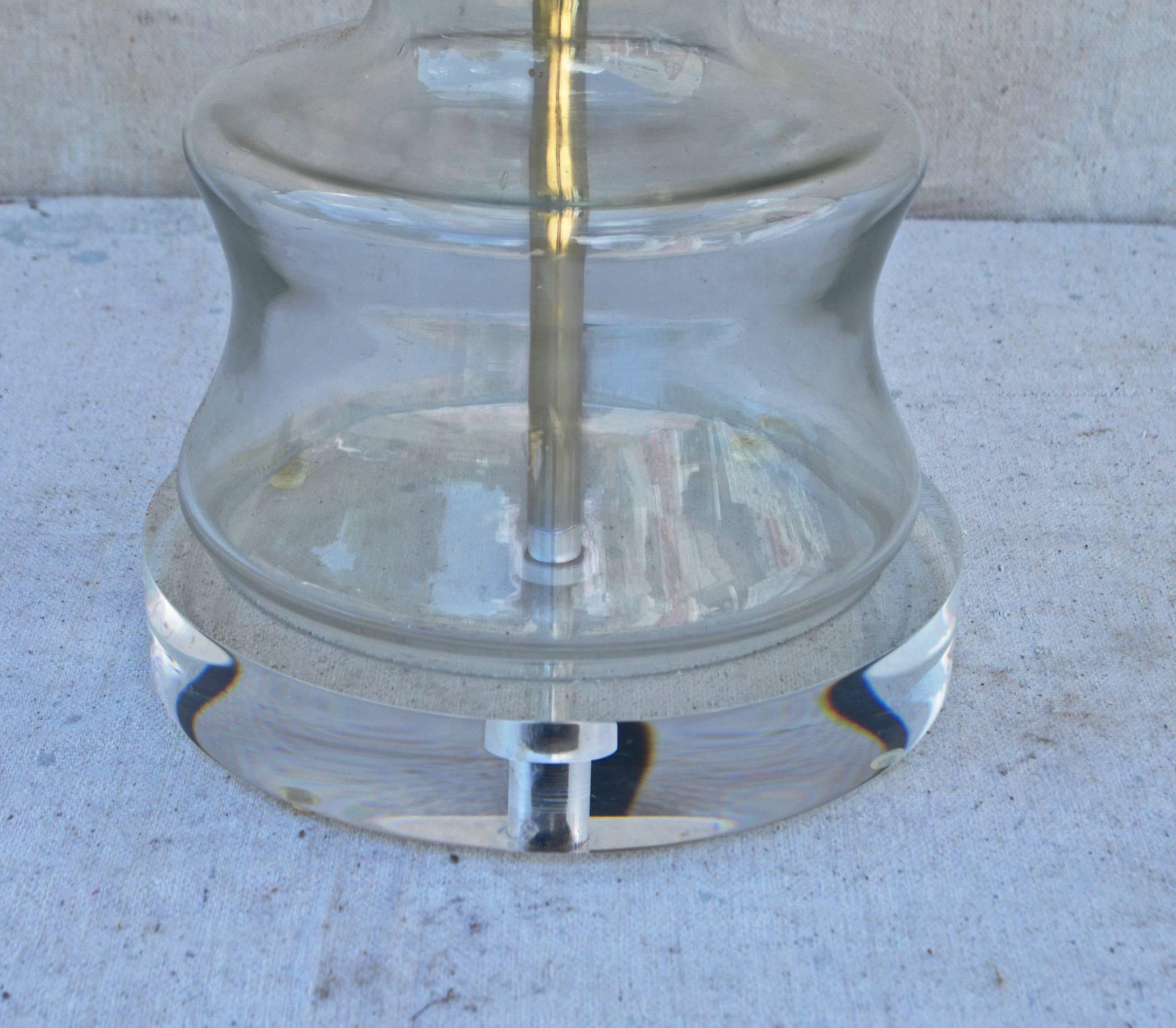 20th Century Clear Glass Lamp of Large-Scale For Sale