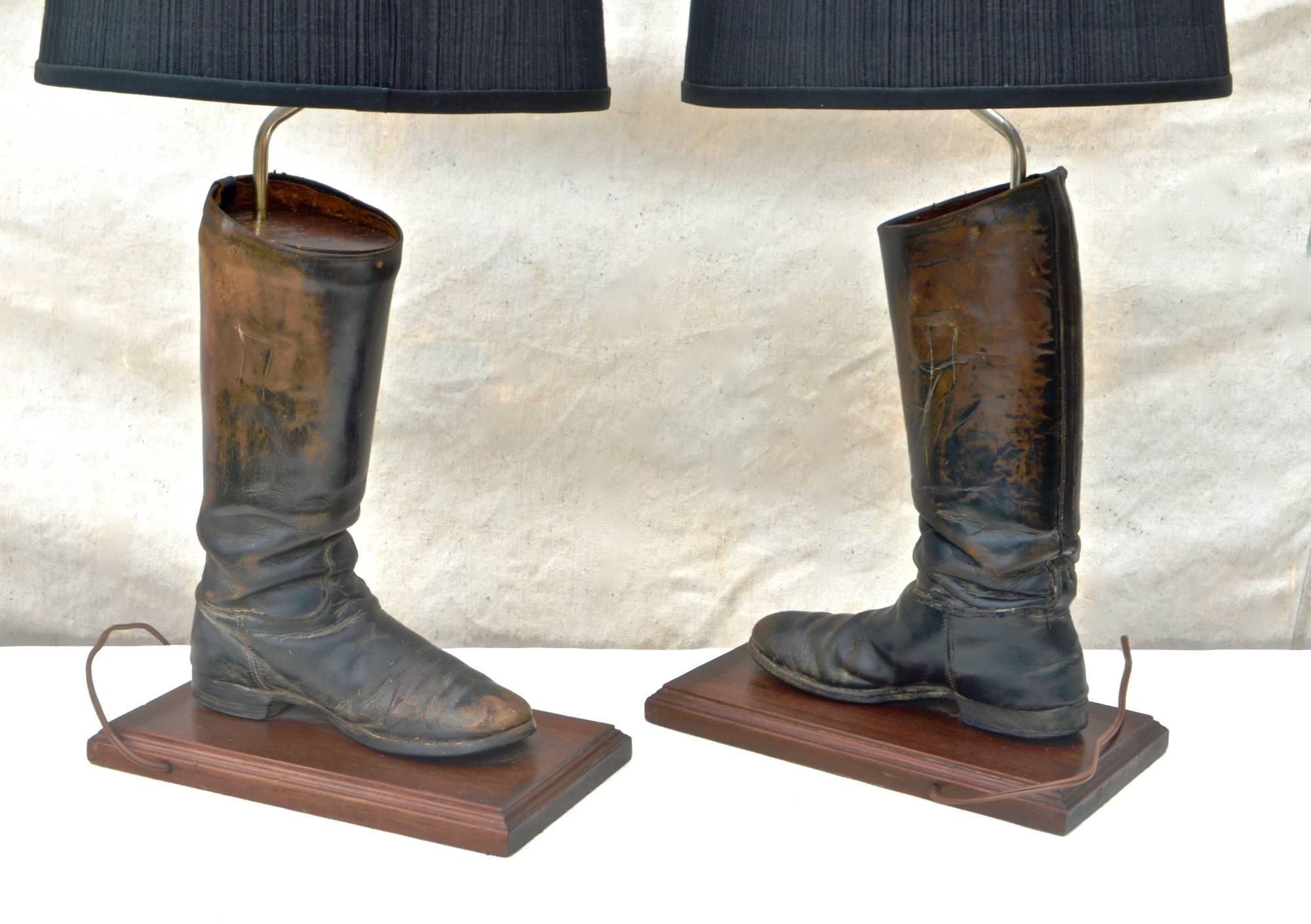 Leather Riding Boots Lamps 1
