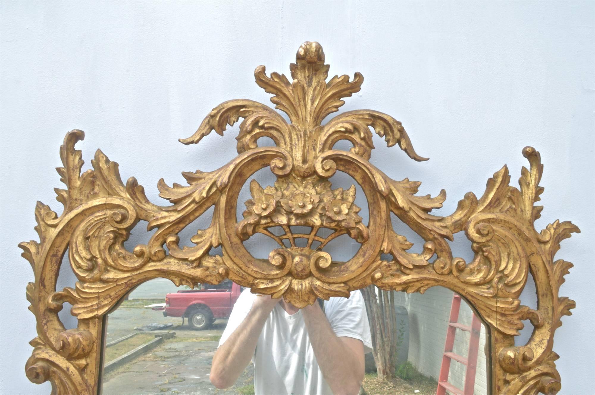 20th Century George II Rococo Styled Mirror