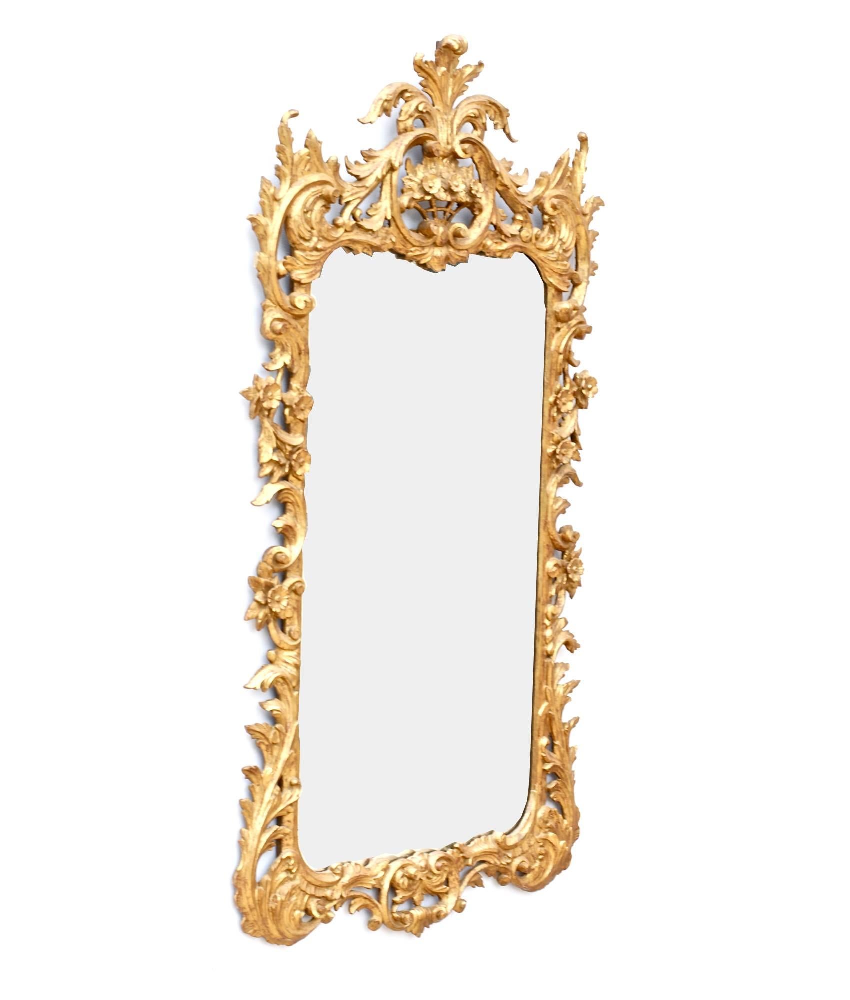 Carved George II Rococo Styled Mirror