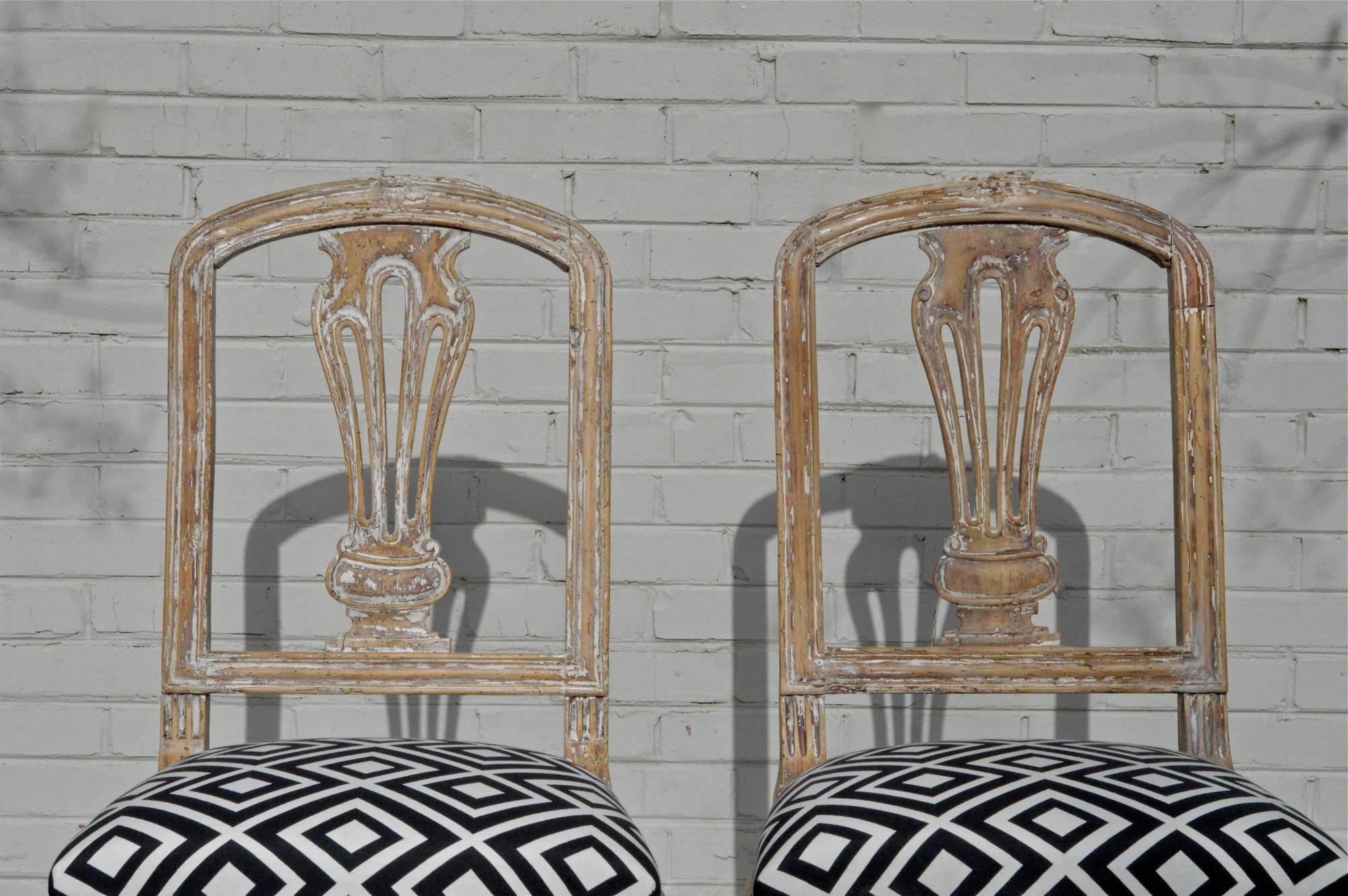 18th Century Italian Slipper Chairs In Good Condition In Charlottesville, VA