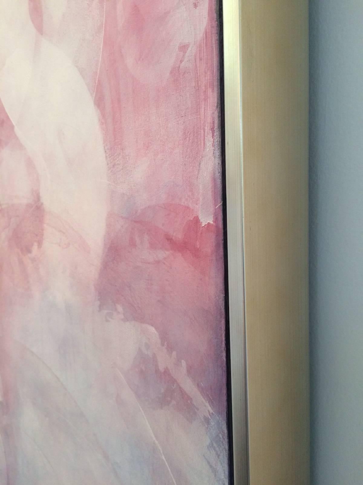 Contemporary Untitled Pink Painting by Abby Kasonik For Sale