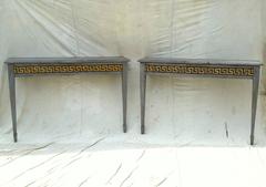 Wall Mounted Consoles with Greek Key Fronts