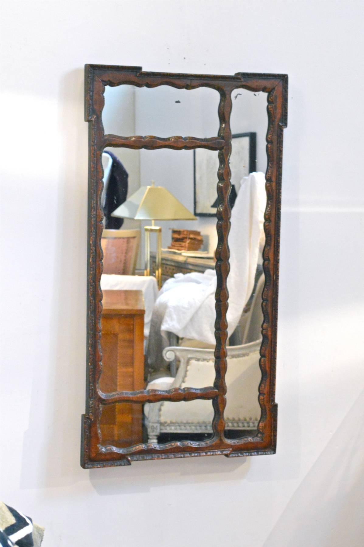Carved Spanish Colonial Mantle Mirror In Good Condition For Sale In Charlottesville, VA