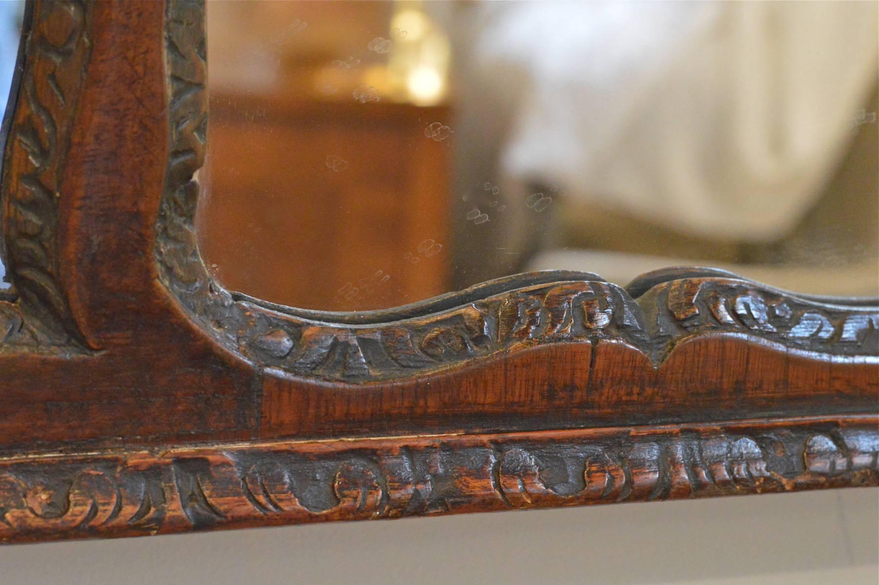 Carved Spanish Colonial Mantle Mirror For Sale 3