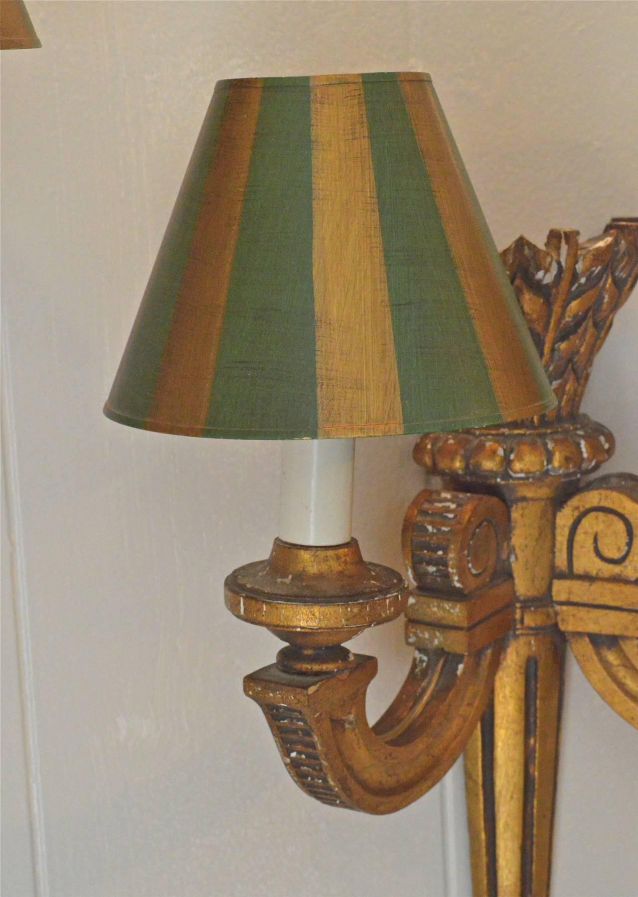 19th Century French Giltwood Sconces For Sale 4