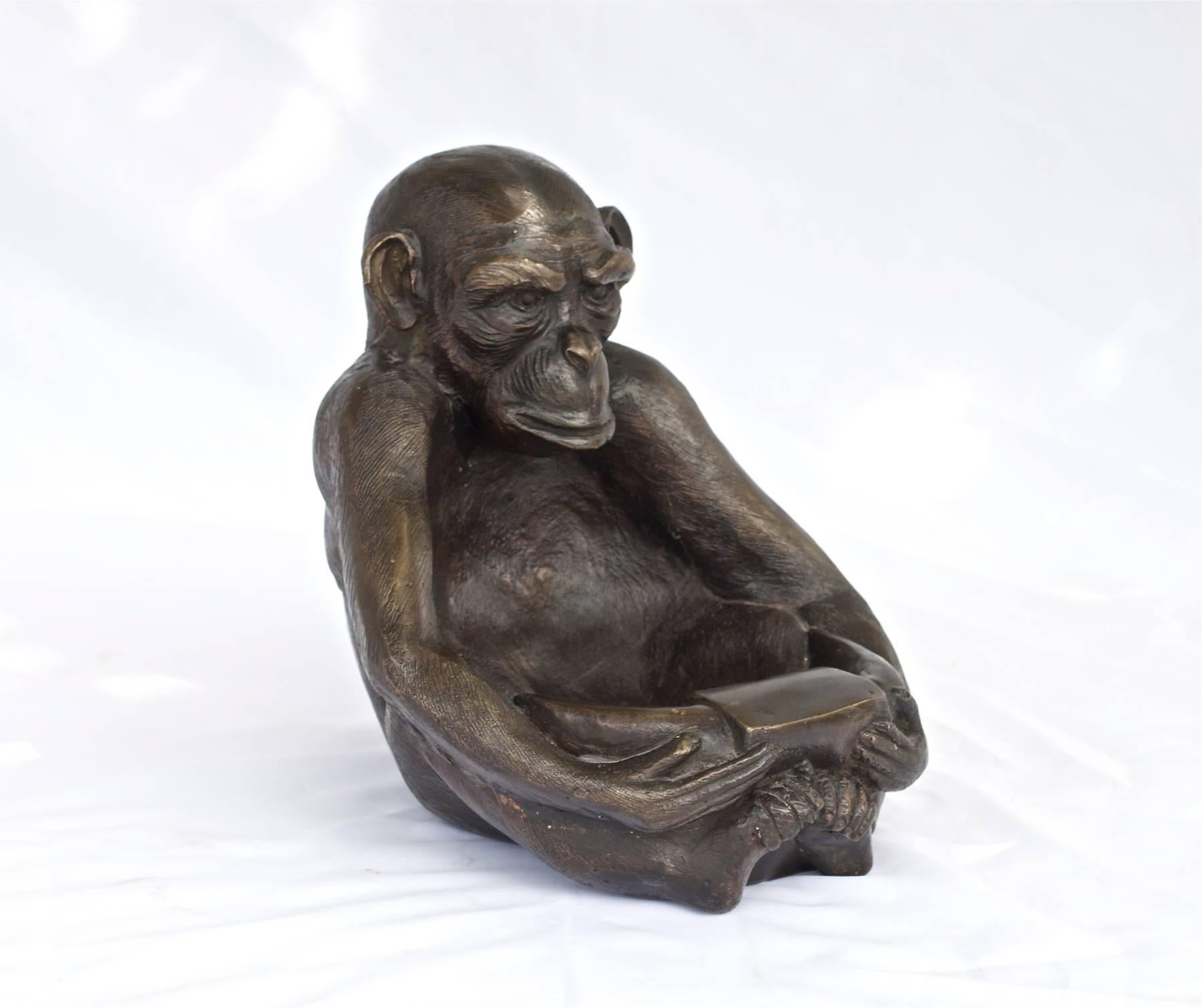 Bronze Monkey Bowl or Catchall In Good Condition In Charlottesville, VA