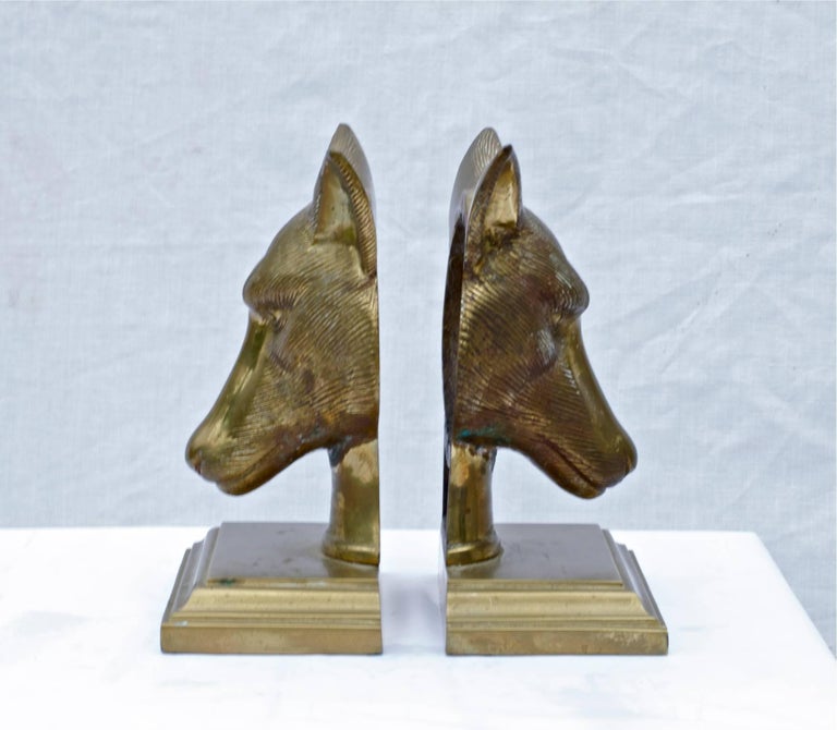 Finely Cast Brass Fox Bookends at 1stDibs