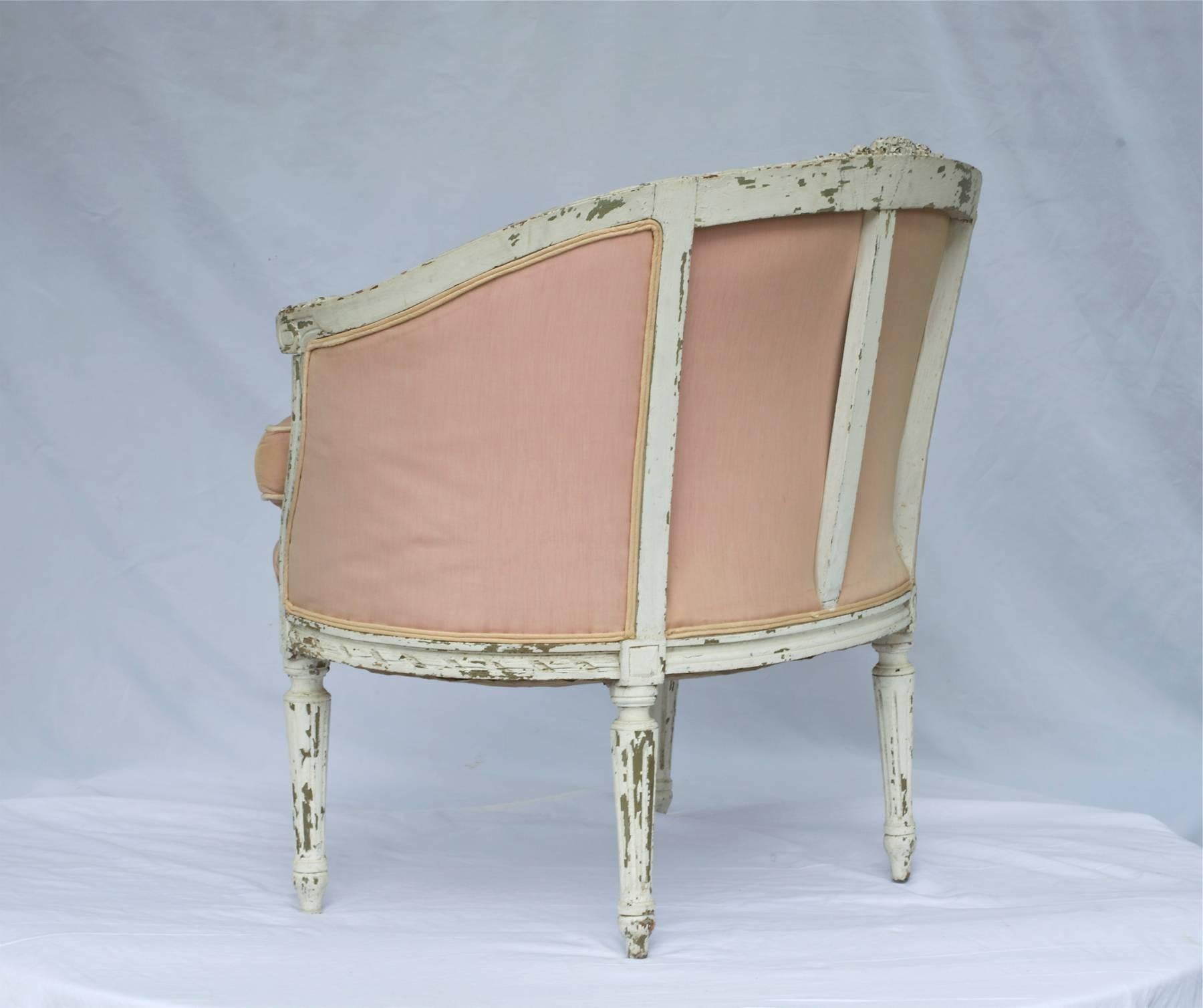 19th Century Louis XVI Painted Marquise or Corbeille Canapé 1