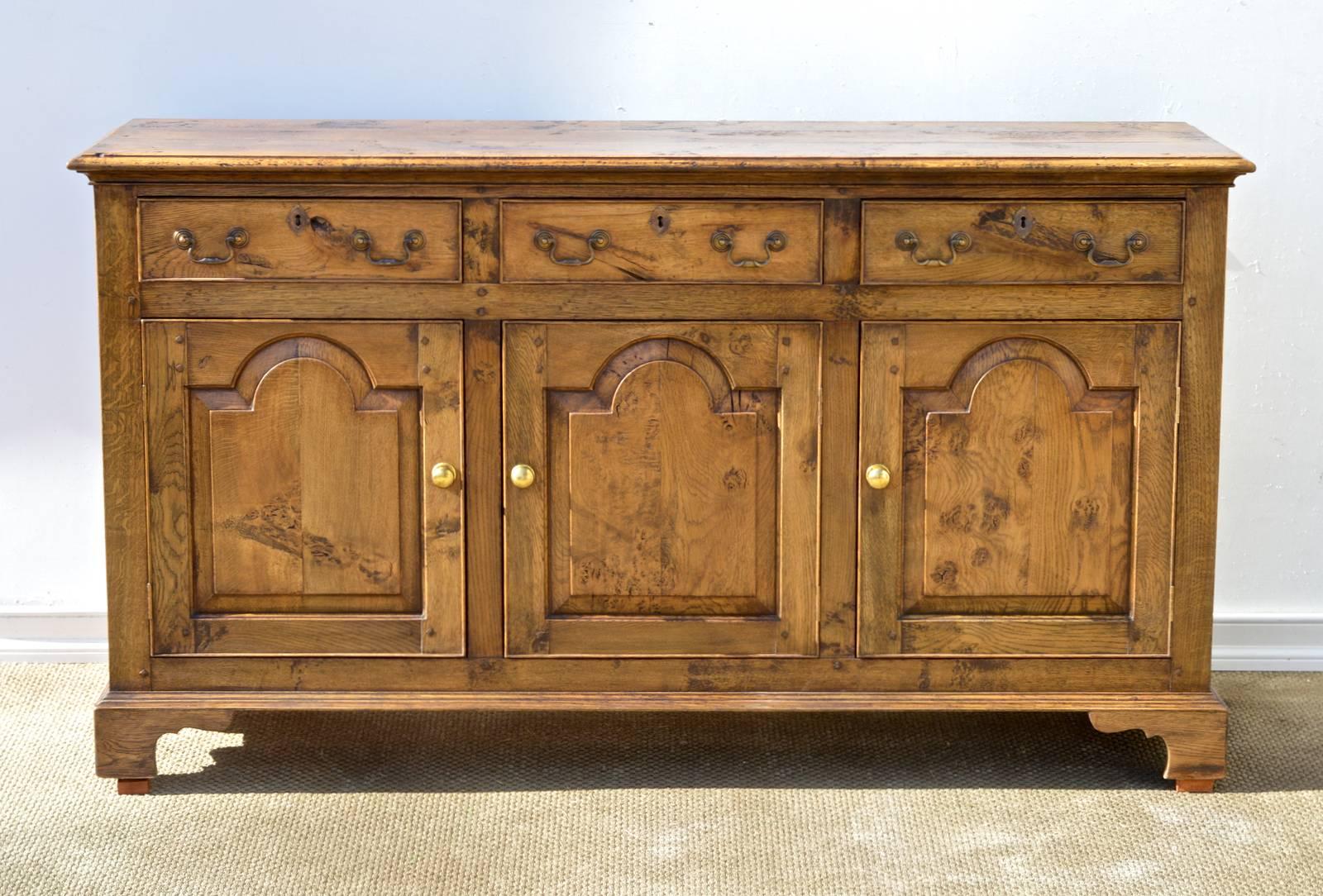 Late 20th Century Vintage Welsh Dresser Base of Oak in the 18th Century Style
