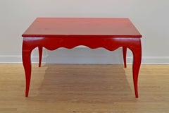 Square Dining Room Table of Large Scale with Cabriole Legs