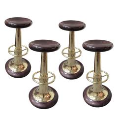 Mahogany and Brass Stools