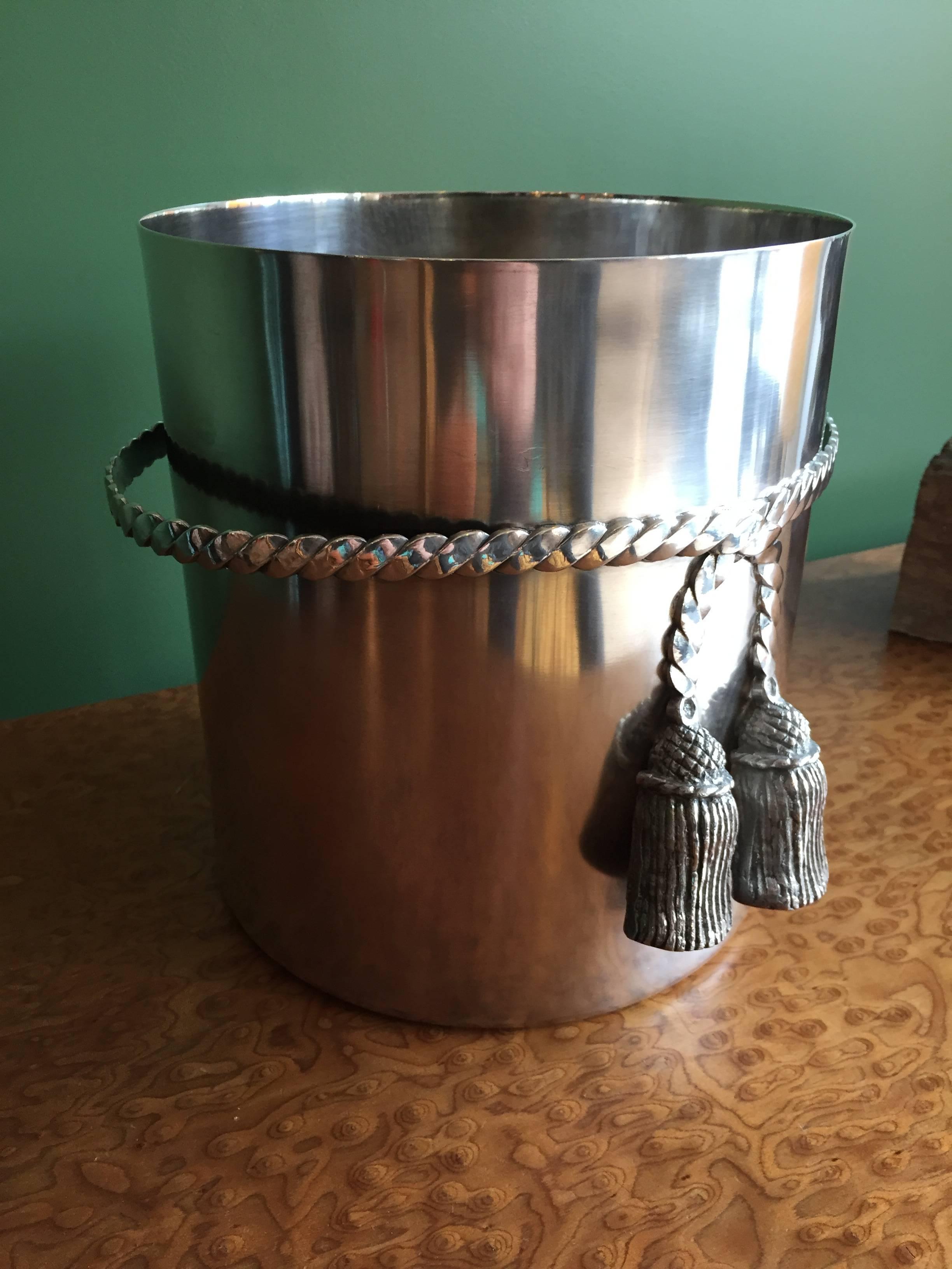 Rare Champagne Bucket by French Designer Maria Pergay