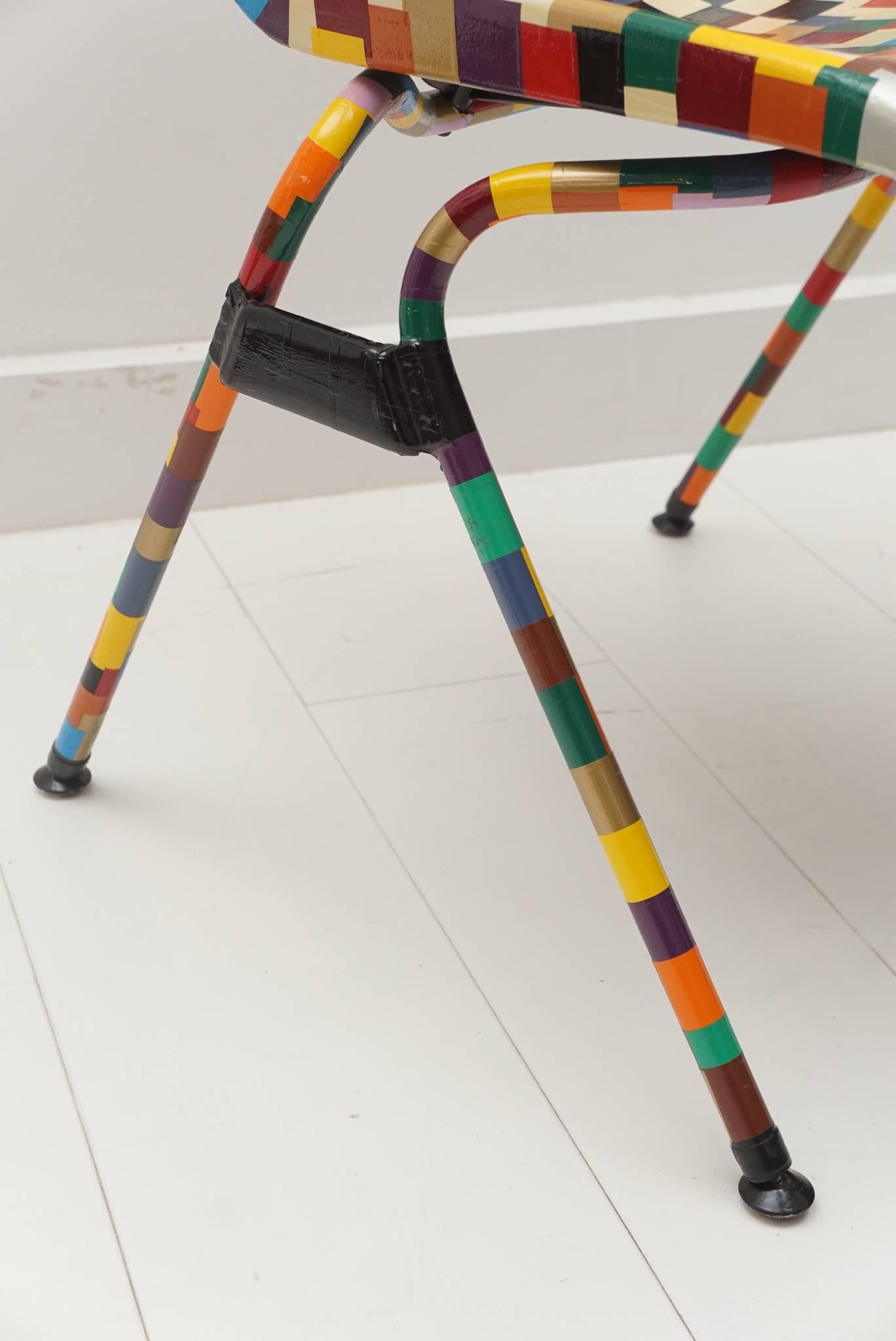 Italian Multi-Color Decoupage Chair For Sale