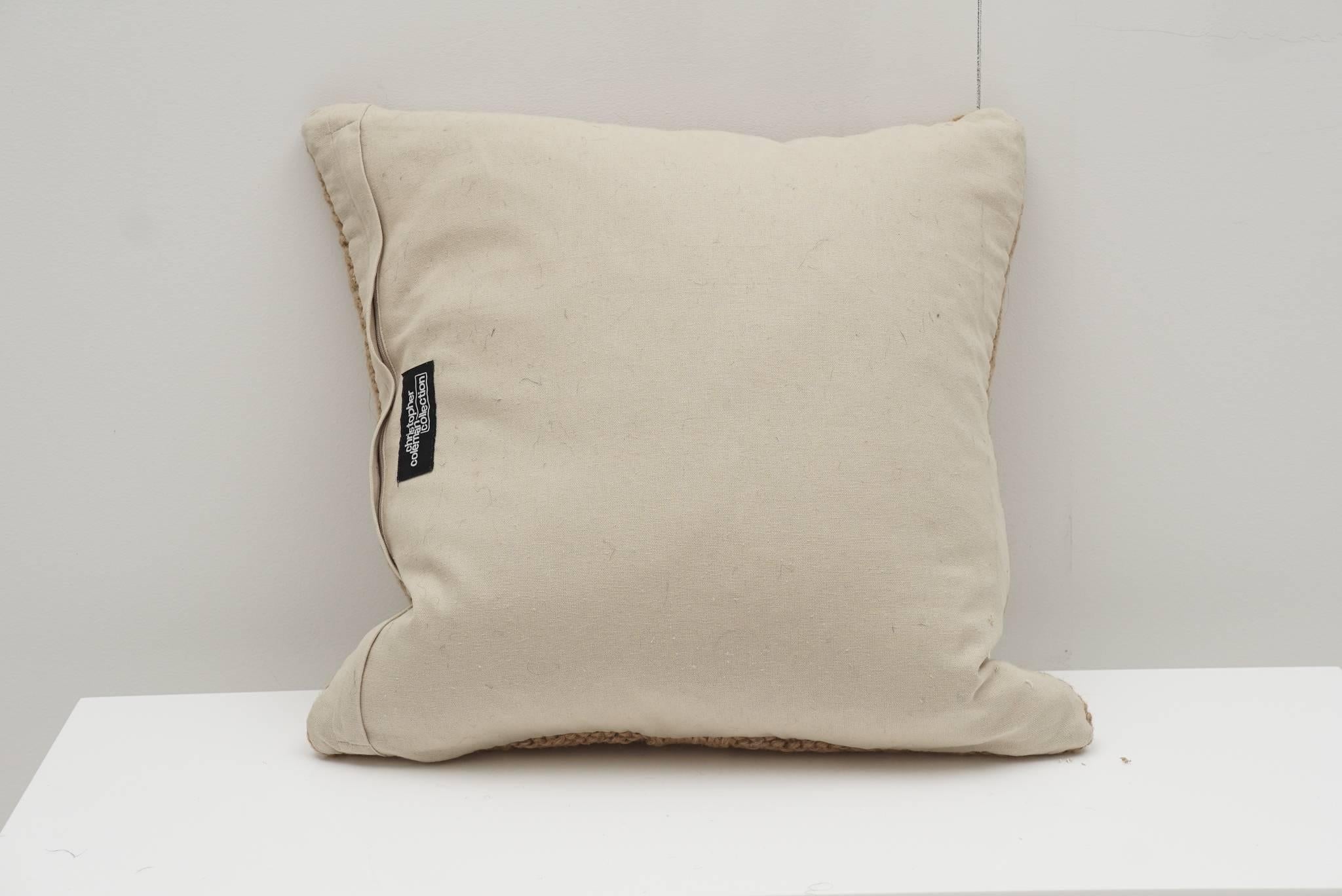 American Cable Knit Hemp Pillows For Sale