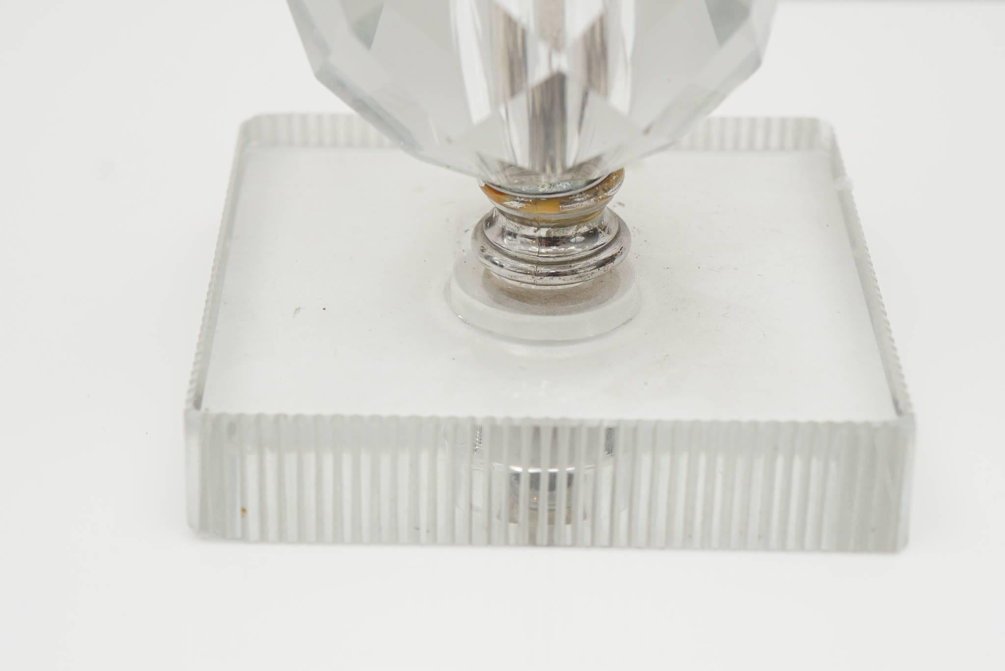 Late 20th Century Crystal Spheres Table Lamp For Sale