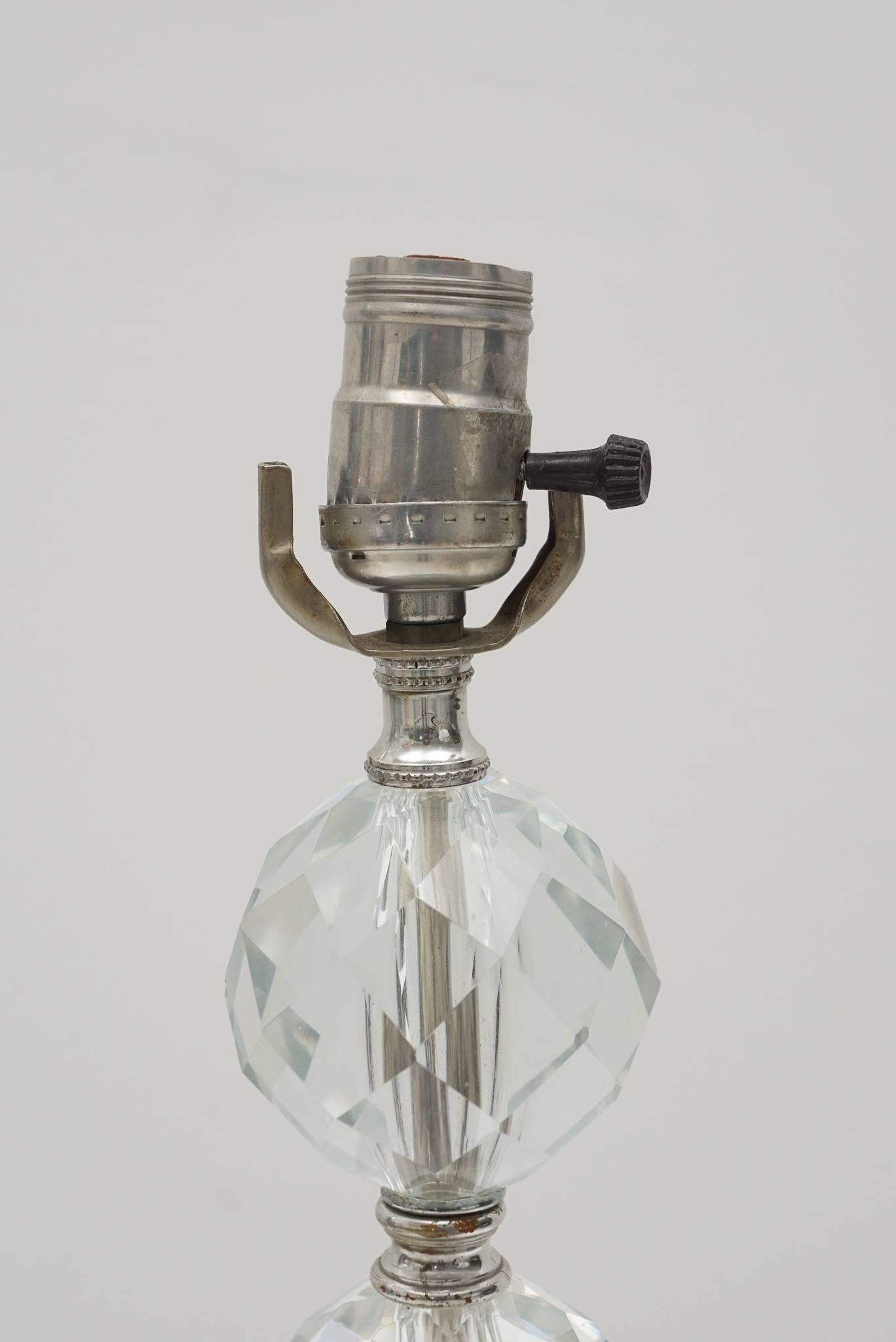 Modern Crystal Spheres Table Lamp For Sale