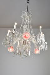 Art Deco Glass Arm Chandelier