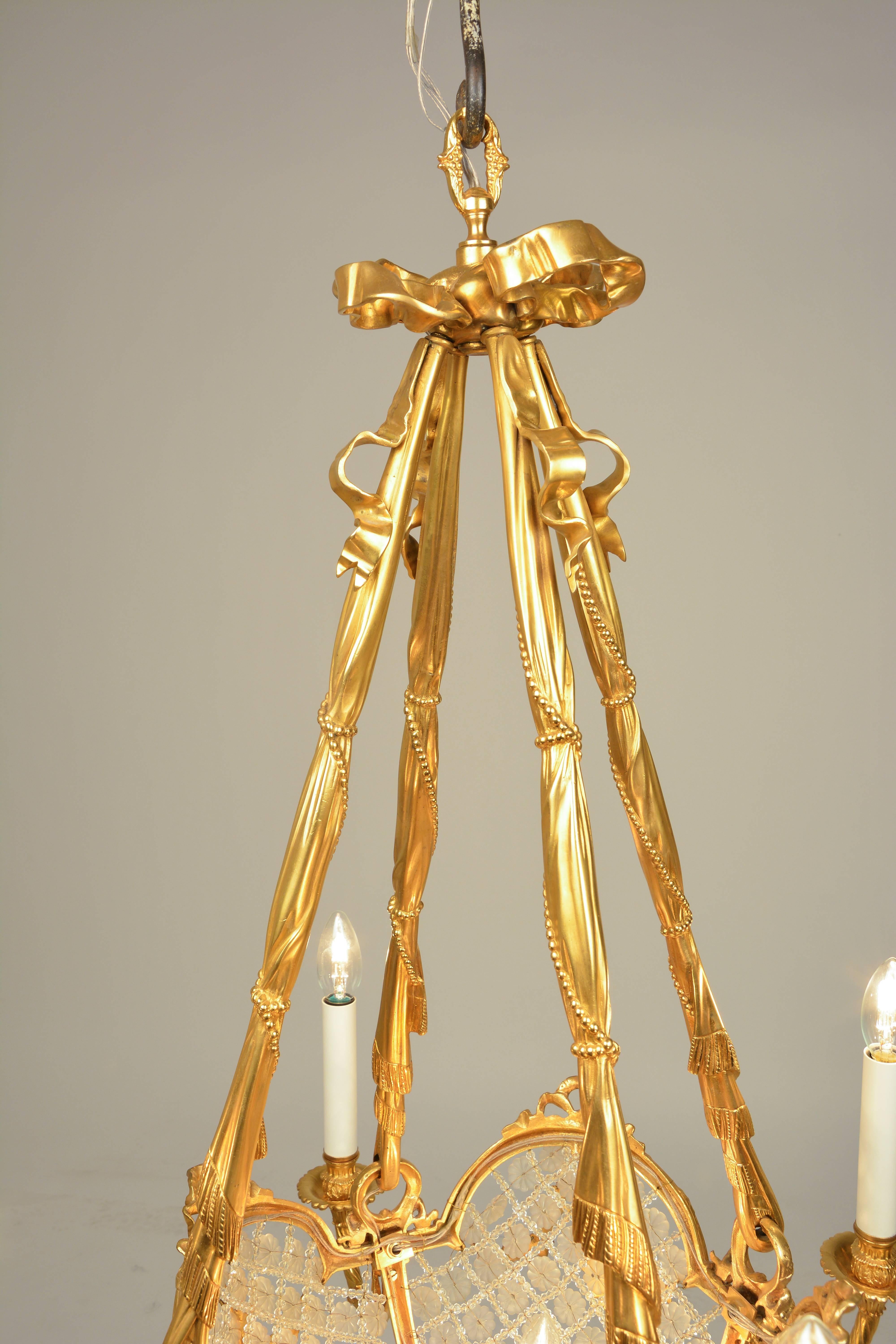 Empire Revival Romantic Fin De Siecle Pendant Lamp For Sale
