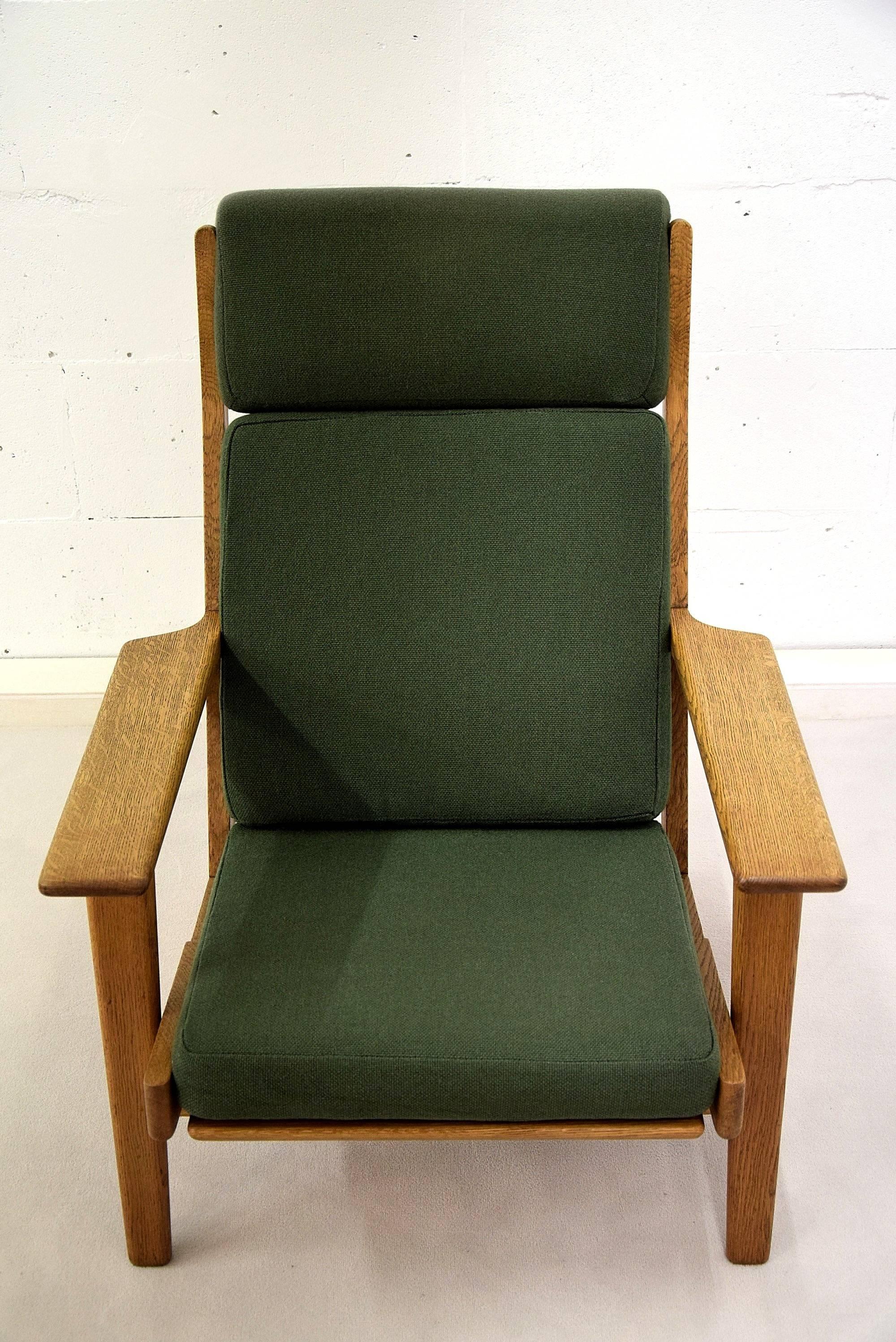 Mid-20th Century Mid century Modern High Back Lounge Chair by Hans J. Wegner