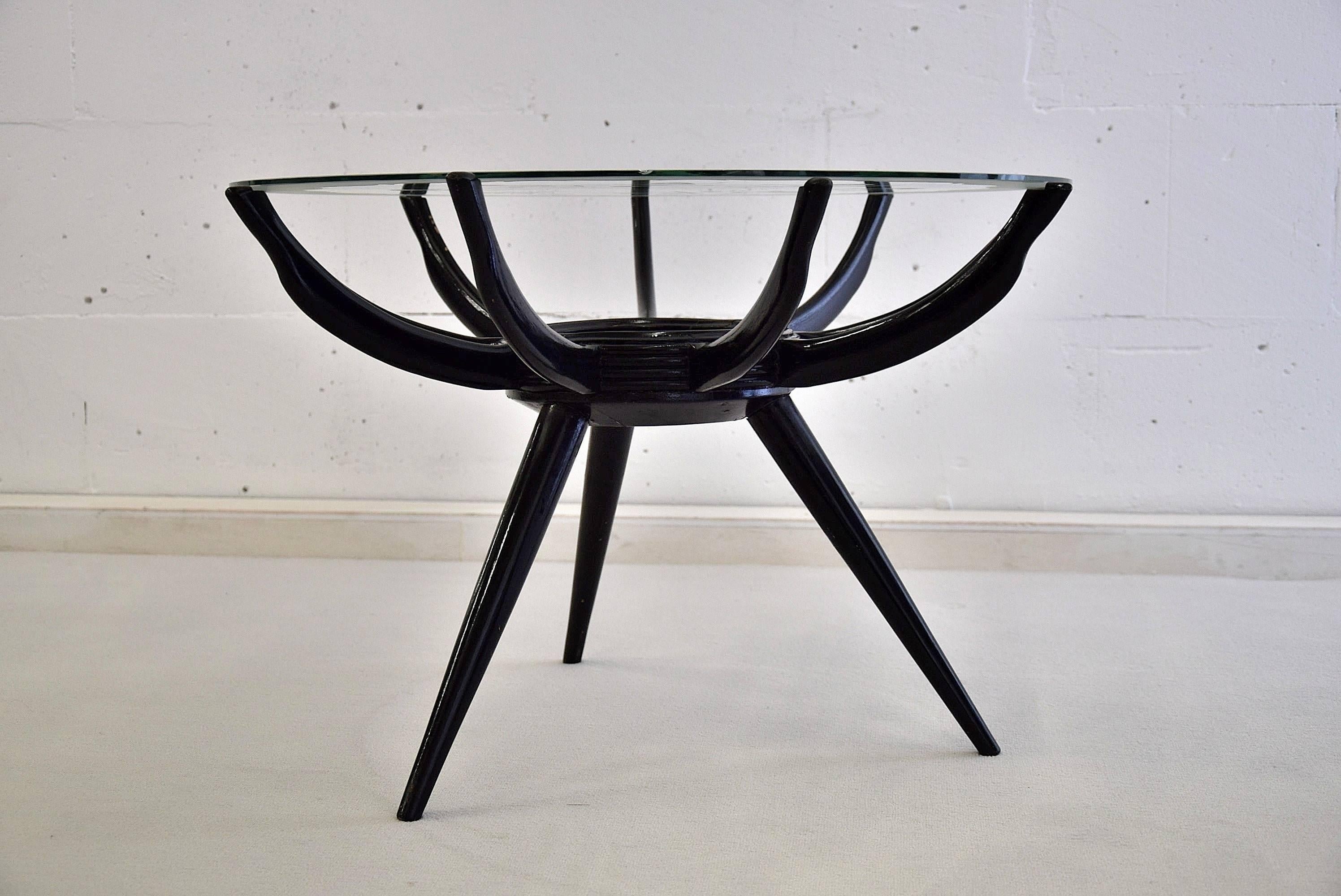 Italian Mid Century Spider Leg Coffee Table by Carlo di Carli