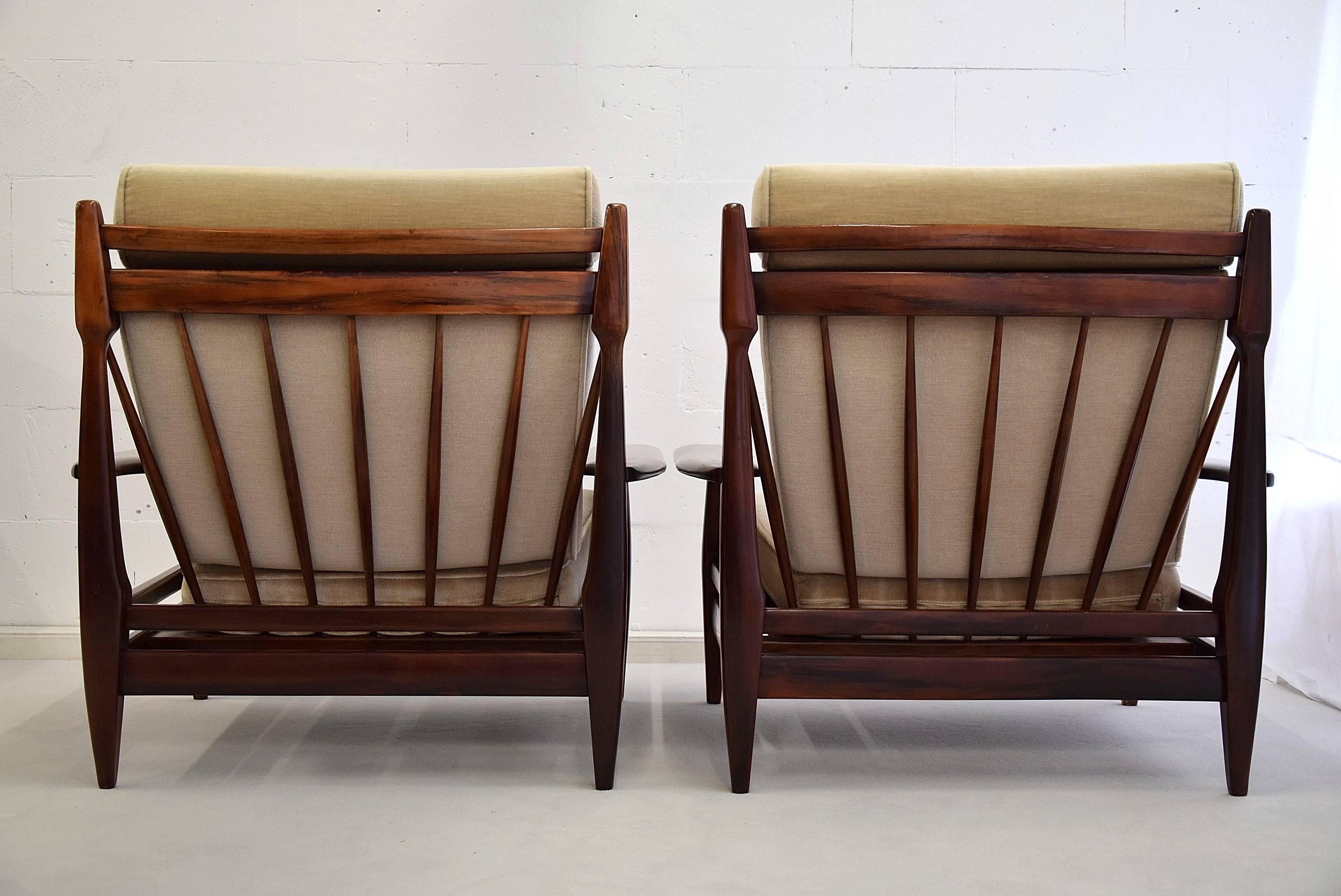 Mid-Century Modern Mid century modern mahogany lounge chairs