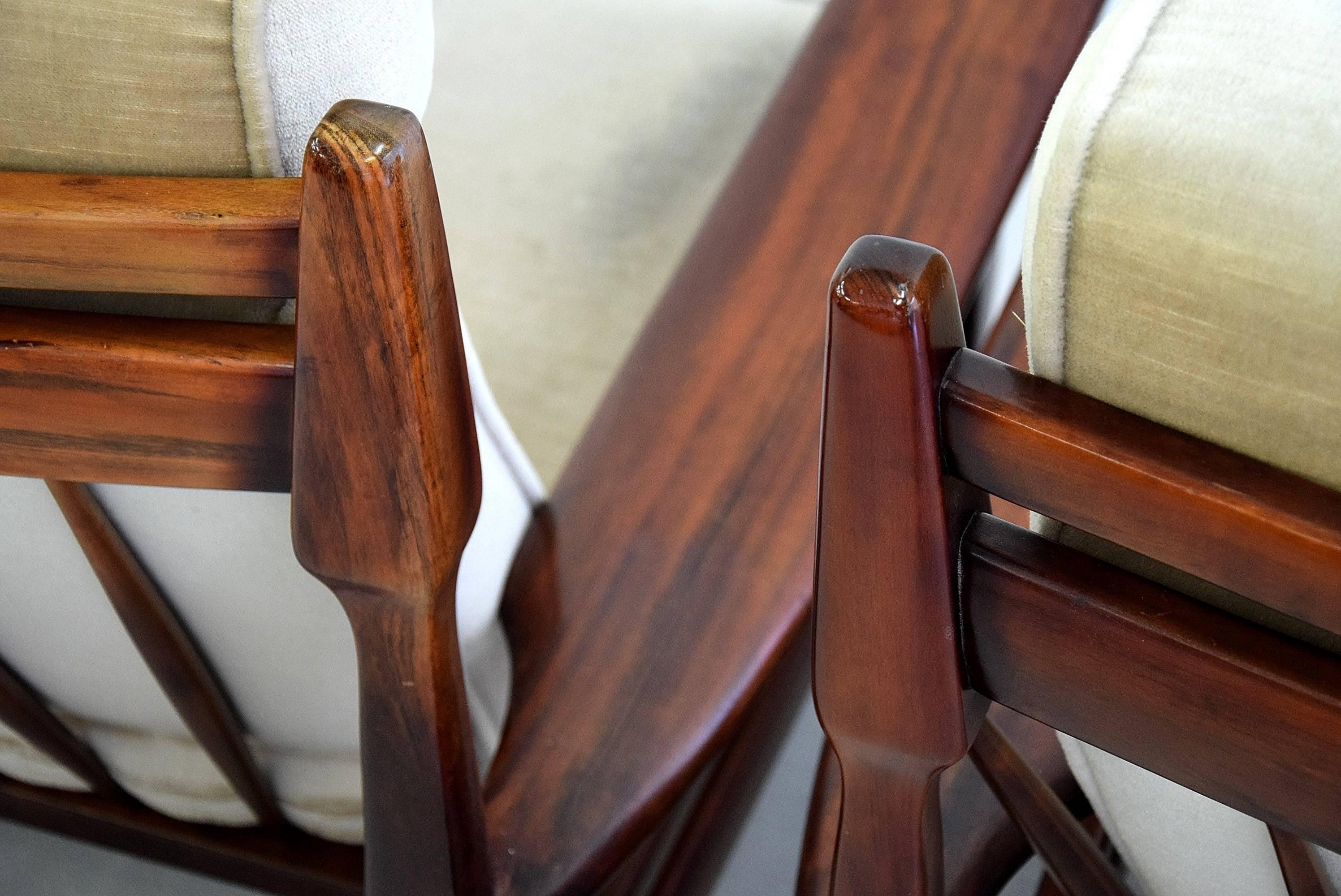 Mid-20th Century Mid century modern mahogany lounge chairs