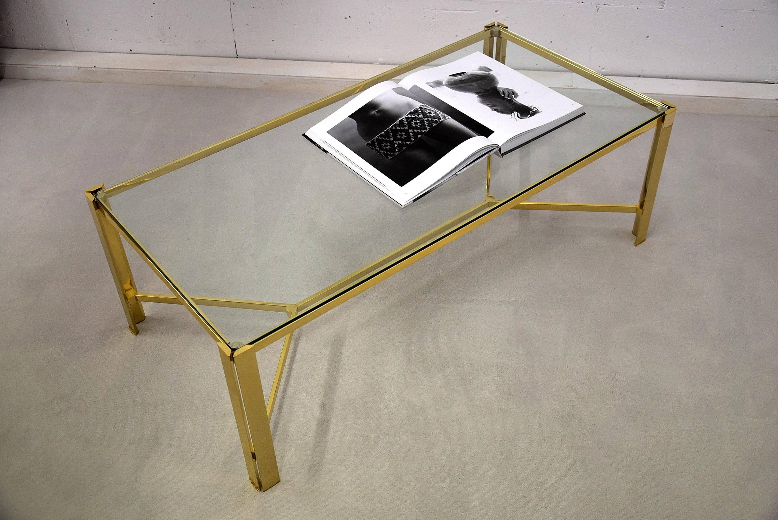 Maison Jansen 1970s Gold Plated Coffee Table 5
