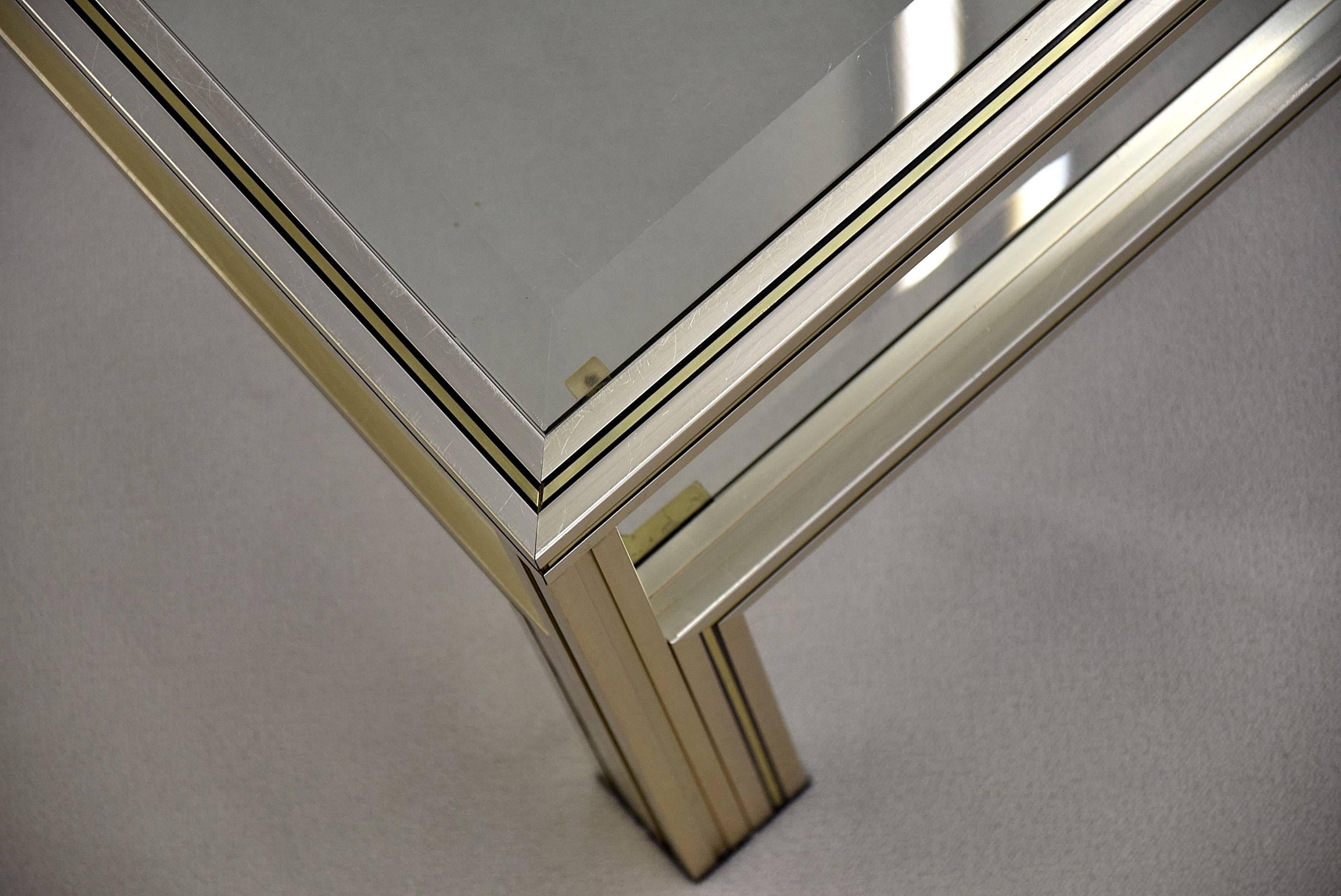 Aluminium Table basse Pierre Vandel des années 1970