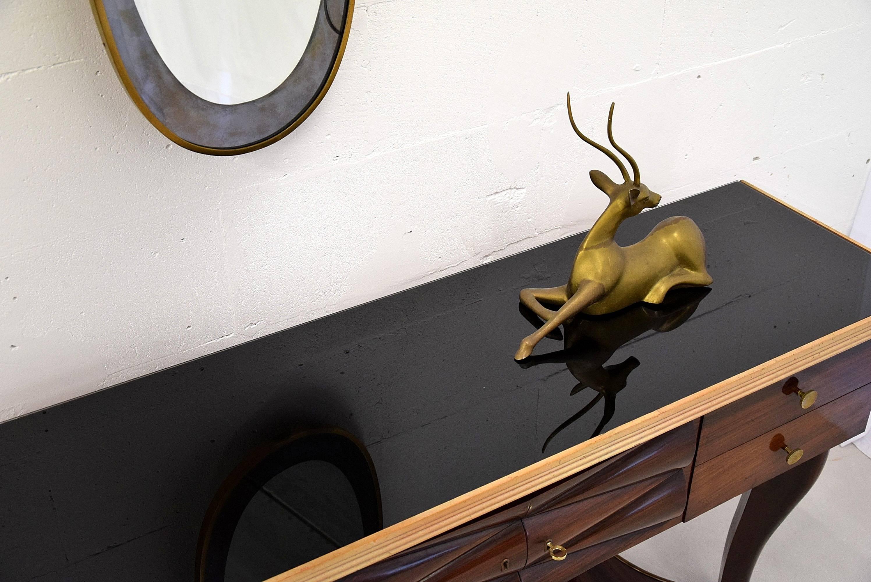 Mid-20th Century Antelope 1960s Brass Sculpture