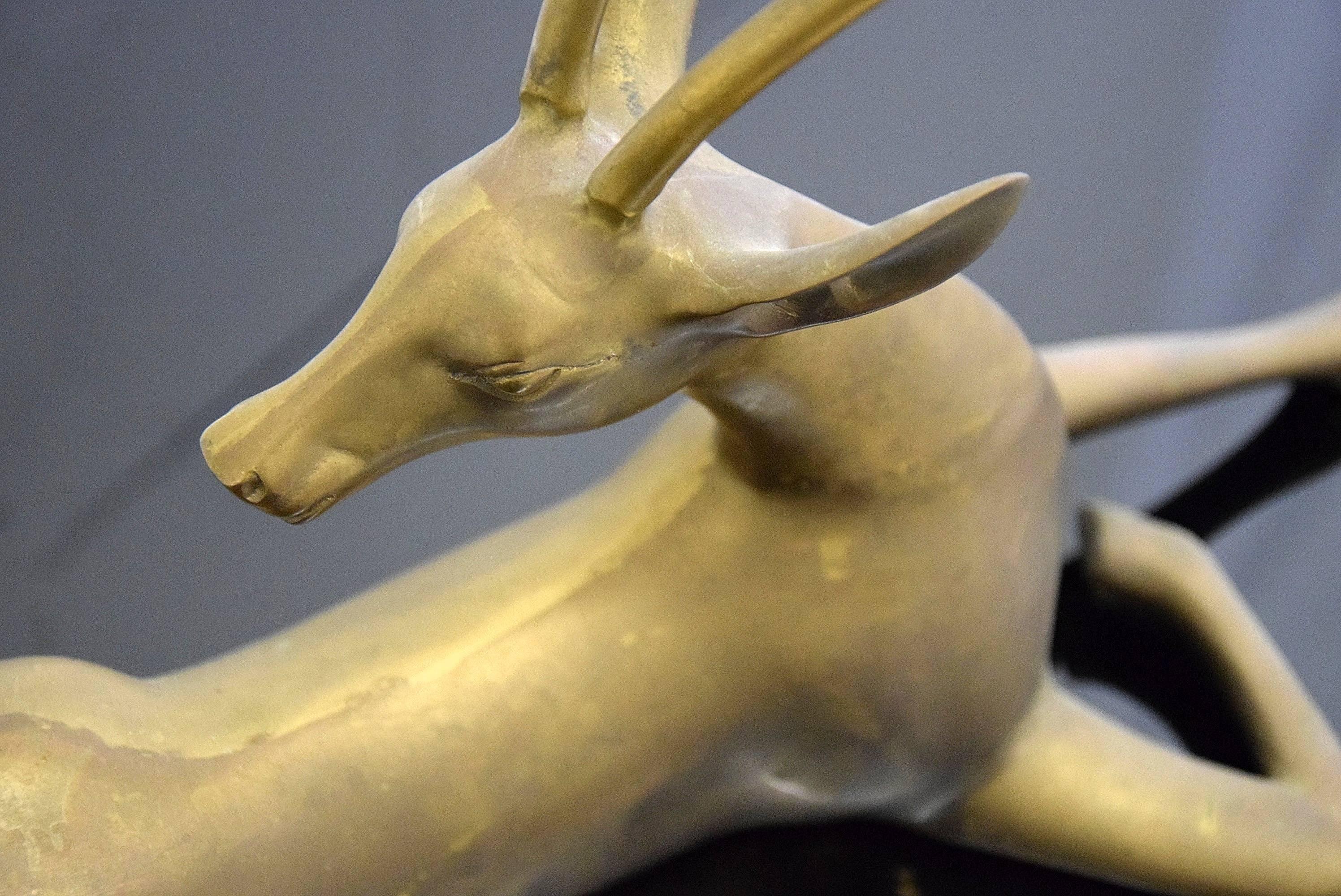 Antelope 1960s Brass Sculpture 3
