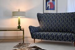 Early 20th Century Italian High Back Winged Settee