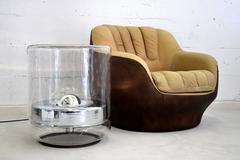 Artù Mid-Century Modern Italian Crystal Floor Lamp and Side table