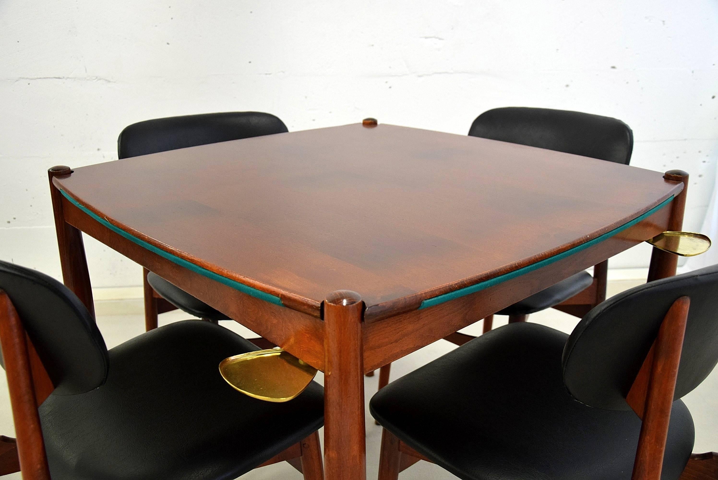 Gio Ponti 1960s Poker Table In Excellent Condition In Weesp, NL
