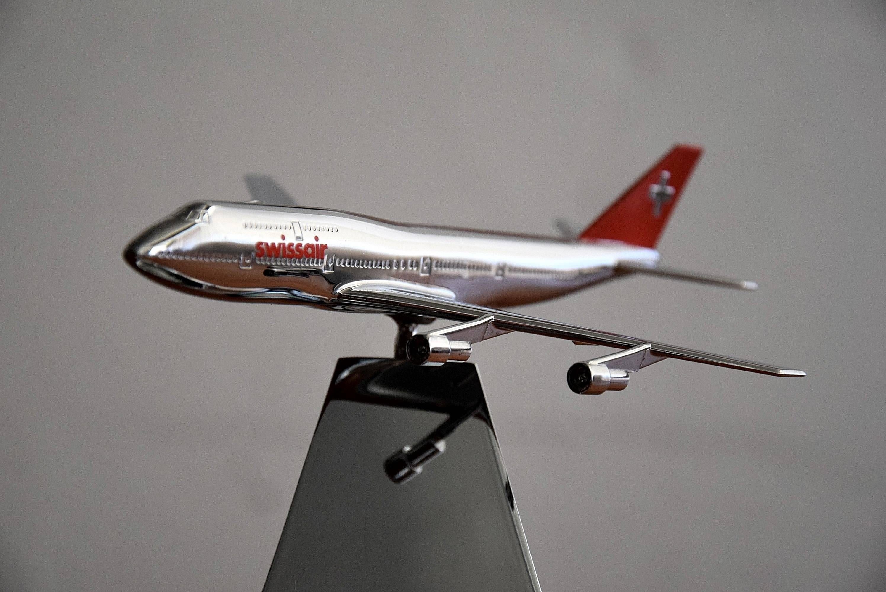 Plated Swissair Boeing 737-300 Ashtray