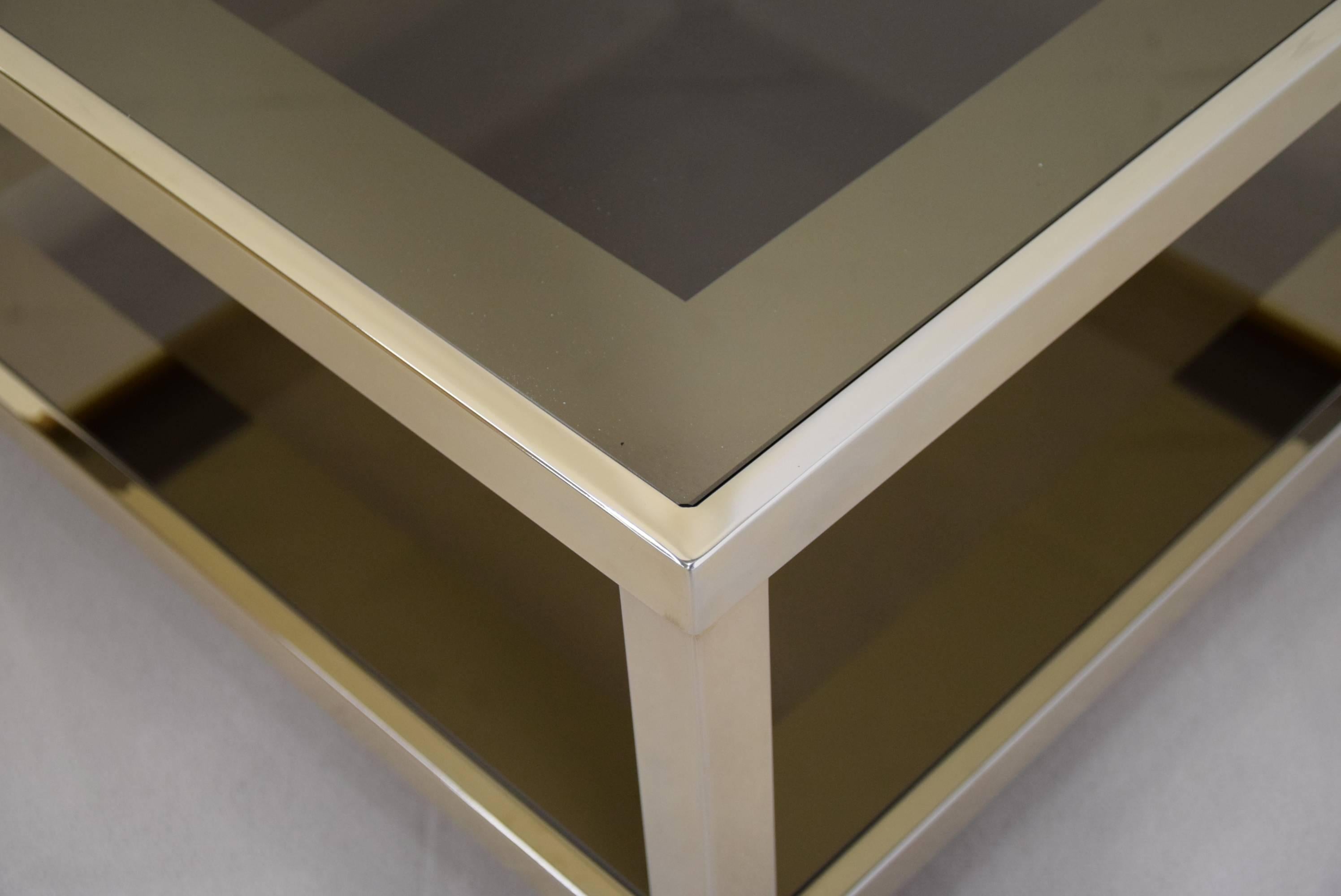 Mid-Century Modern 23-Karat Gold-Plated Coffee Table For Sale 2