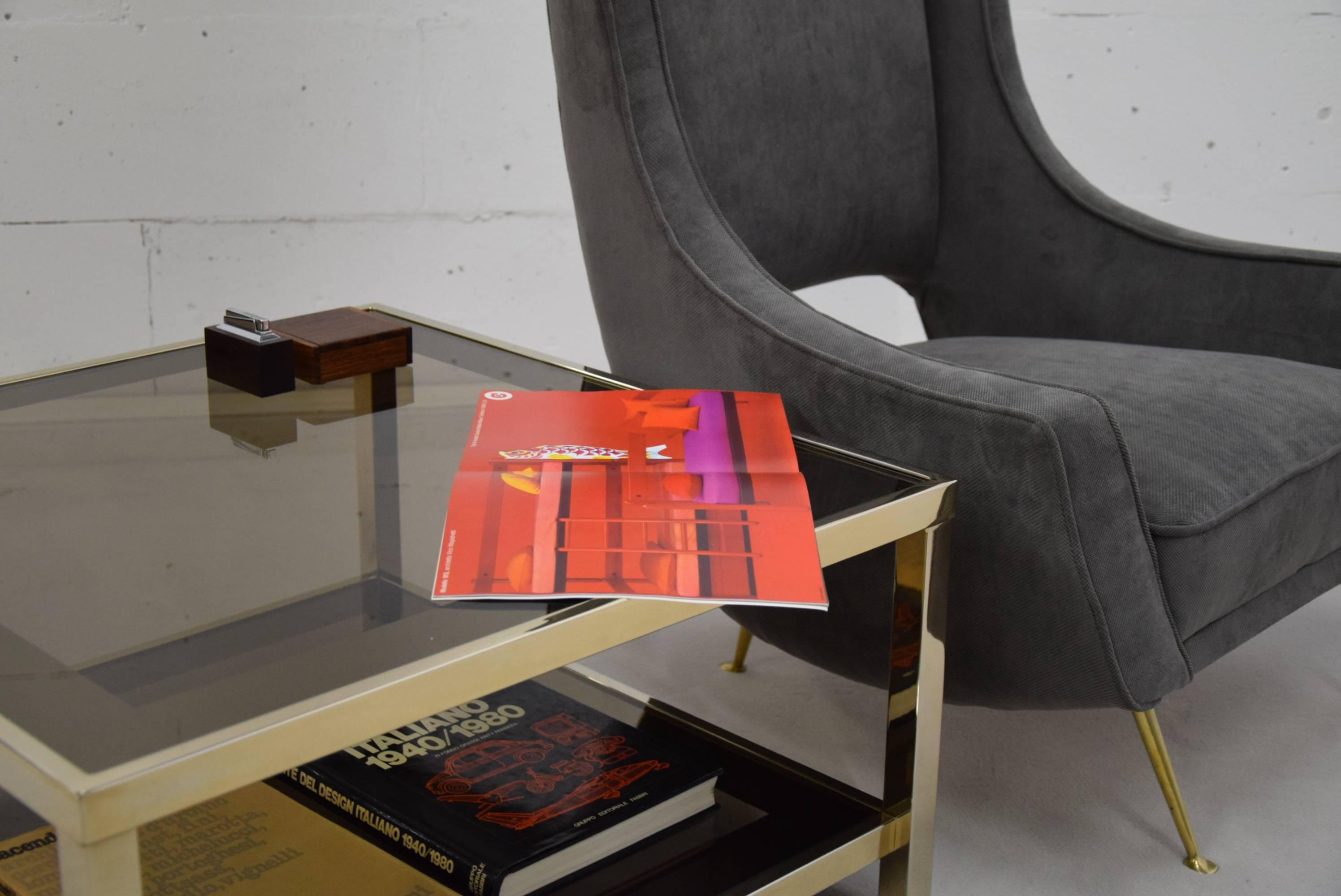 Mid-Century Modern 23-Karat Gold-Plated Coffee Table 4