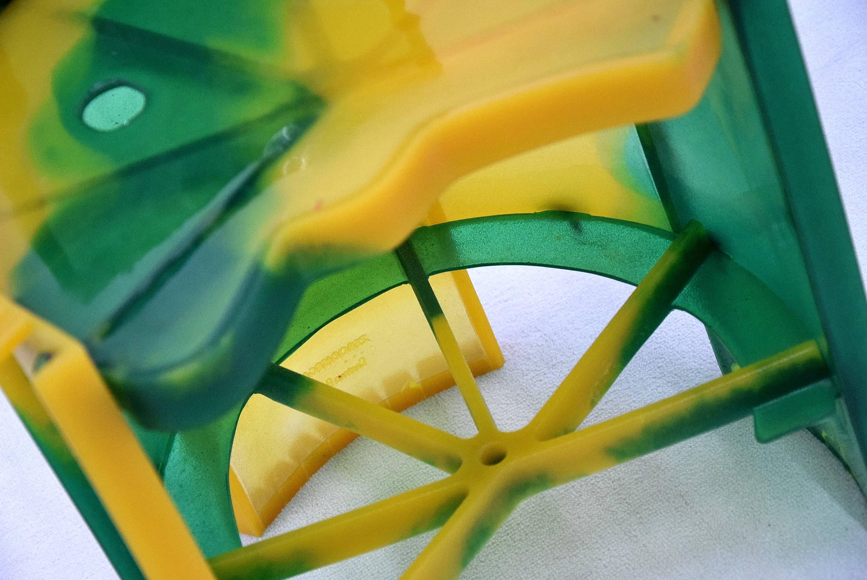 Italian Gaetano Pesce Green and Yellow Chair