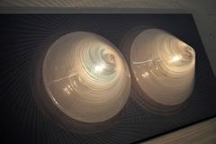 Handblown Mid century Modern Wall or Ceiling Reticello Lights Venini Style