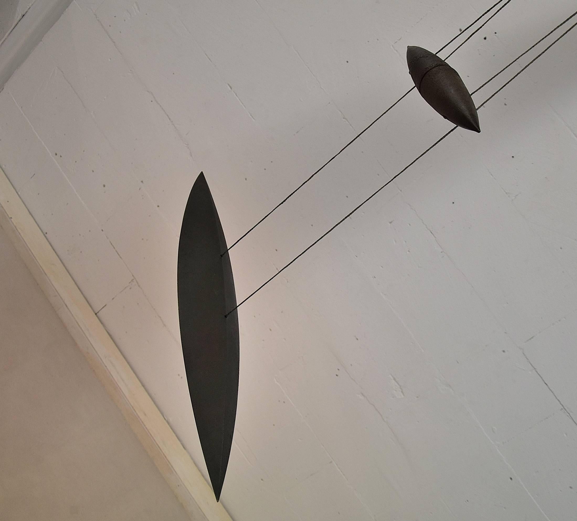 Tai Lang 1980s Solid Raw Bronze Pendant Fixture by Tobias Grau 5