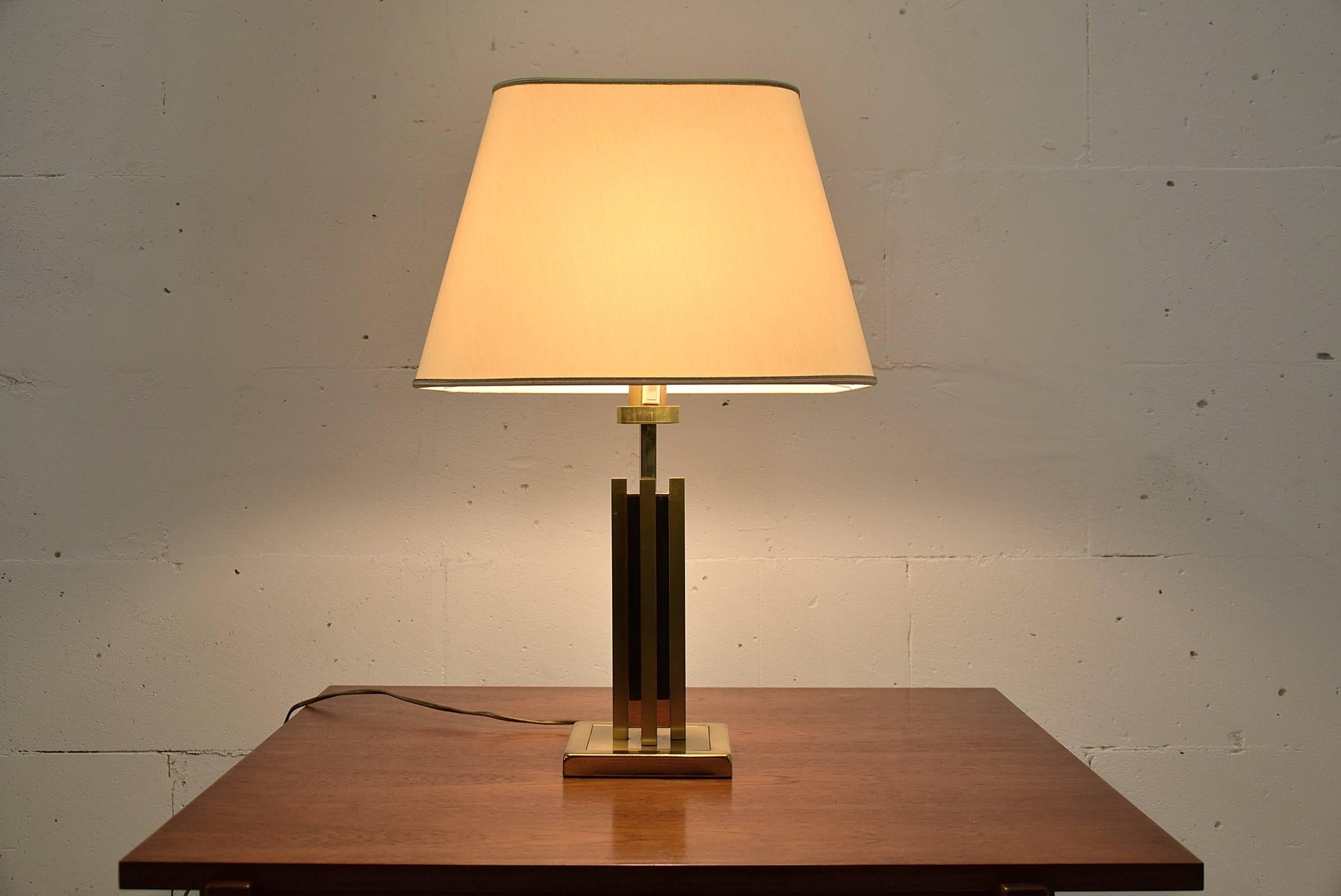 Italian Hollywood Regency Brass Table Lamps in the Style of Romeo Rega For Sale