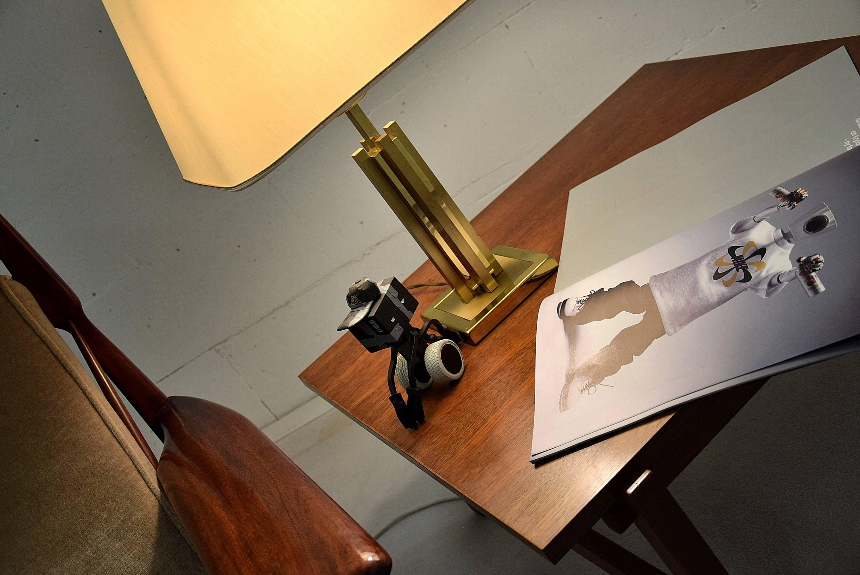 Hollywood Regency Brass Table Lamps in the Style of Romeo Rega In Good Condition For Sale In Weesp, NL