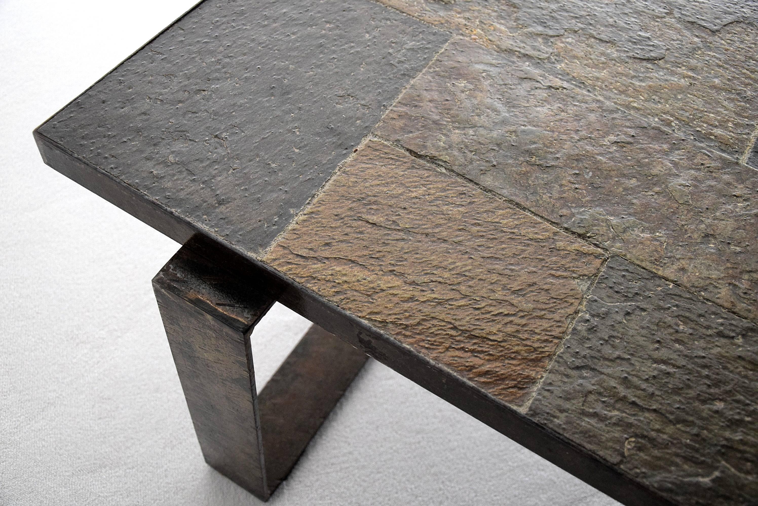 Mid-Century Modern Paul Kingma Slate Stone Coffee Table 3
