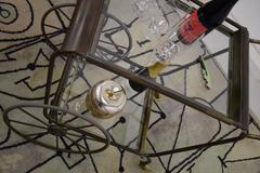 Maison Jansen Style Brass Mid-Century Serving Trolley